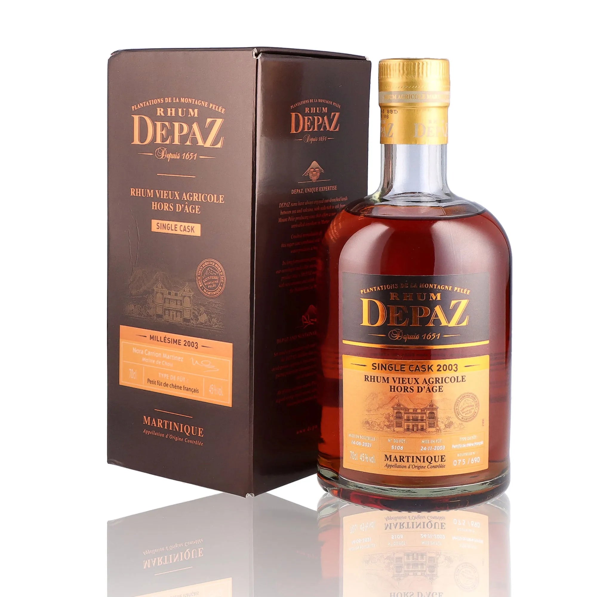 DEPAZ - Single Cask 2003 - 45%