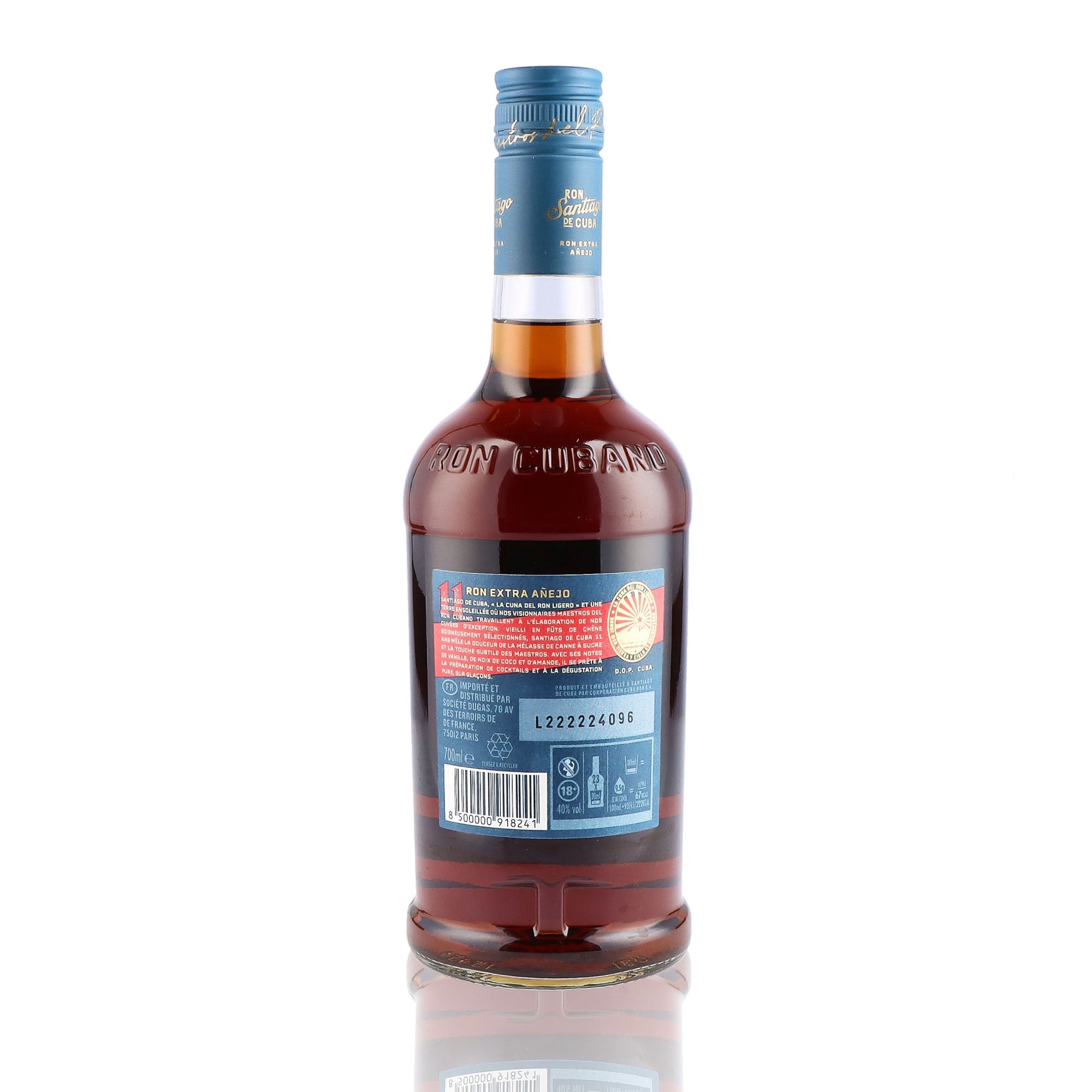 SANTIAGO DE CUBA - Extra Anejo 11 ans - 40%