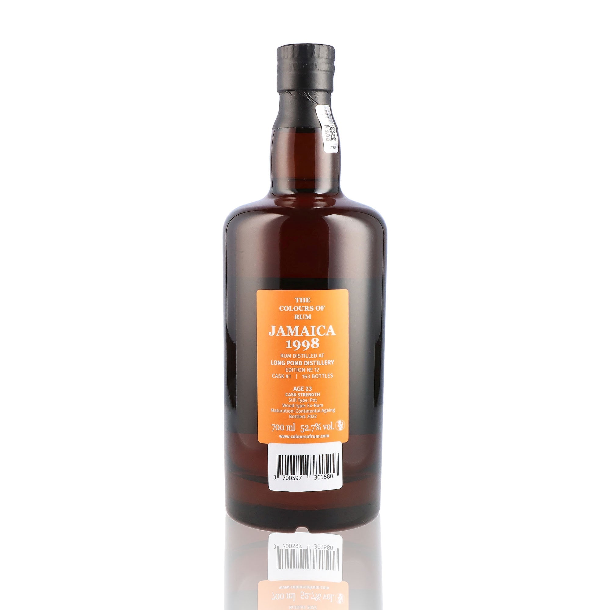 THE COLOUR OF RUM - Jamaica Long Pond Edition No 12 23 ans 1998 W.S - 52,7%