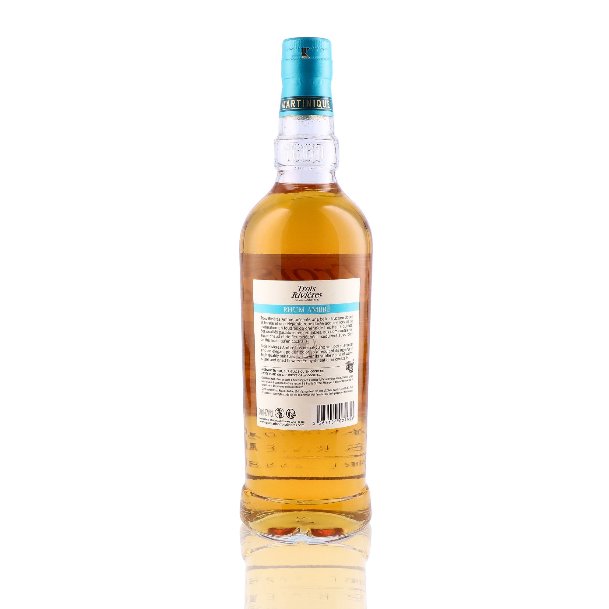 TROIS RIVIÈRES - Rhum Ambré Agricole 40%