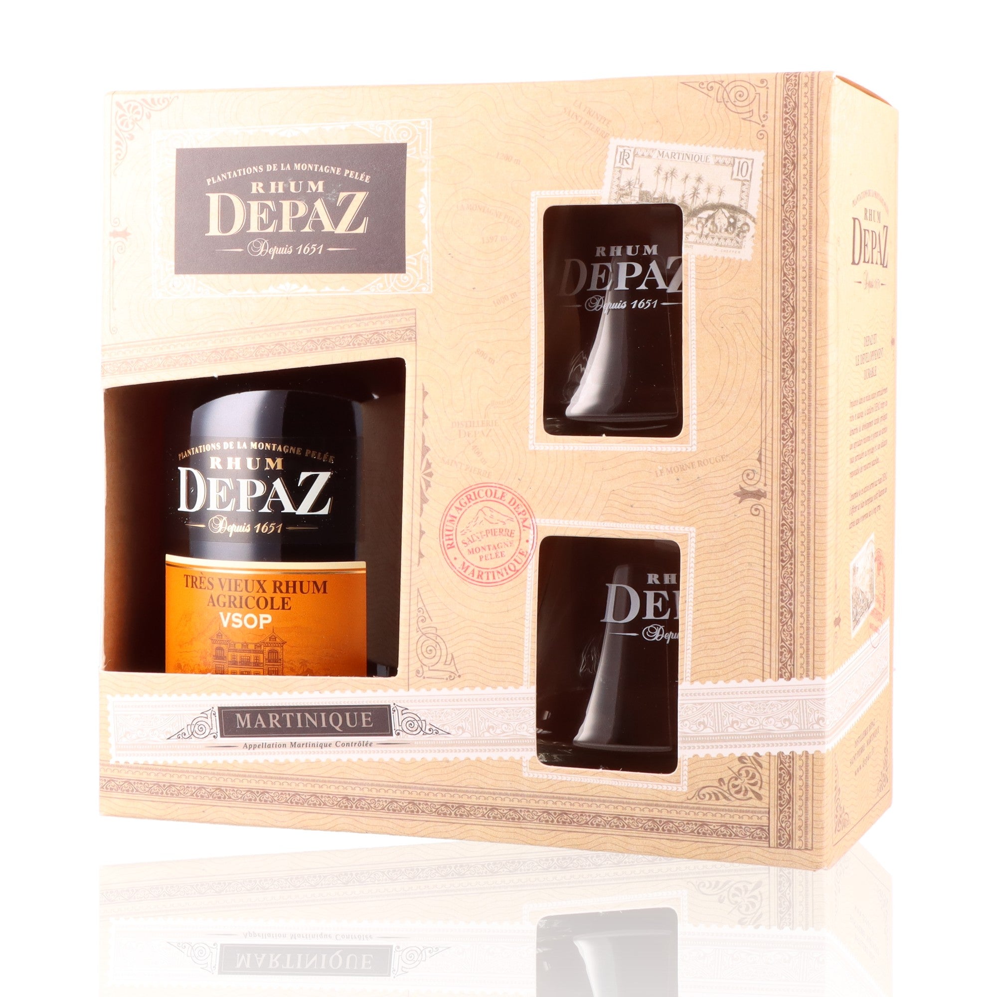 DEPAZ - Coffret VSOP Réserve Spéciale + 2 Verres - 45%