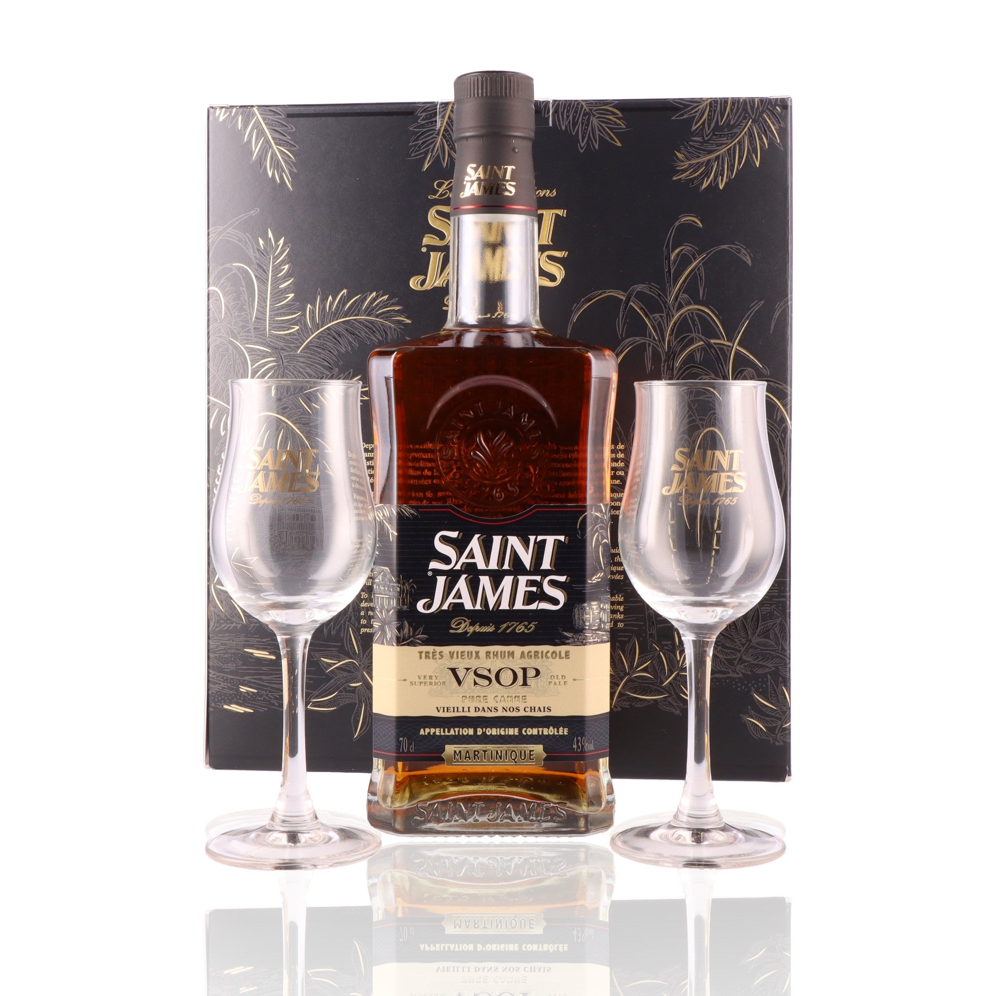 SAINT JAMES - Coffret VSOP + 2 Verres - 43%