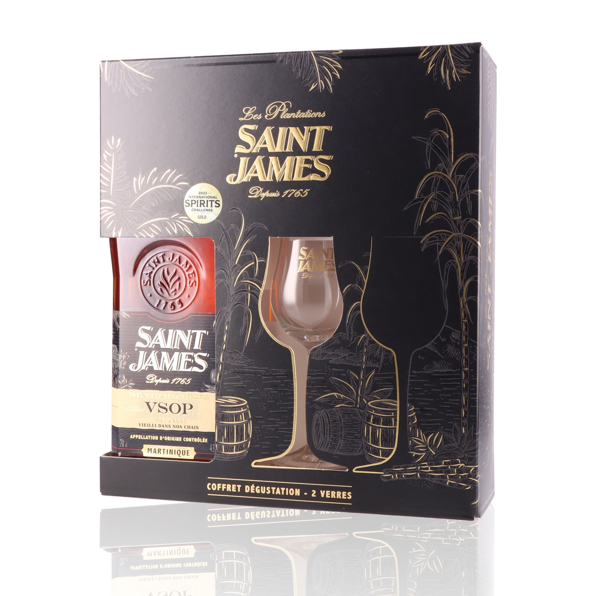 SAINT JAMES - Coffret VSOP + 2 Verres - 43%