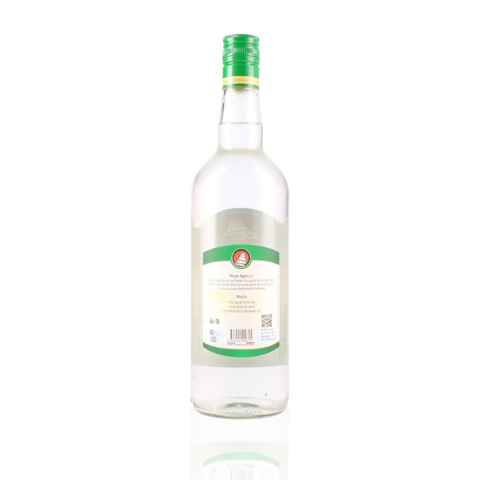 MONTEBELLO - Rhum Blanc - 1 L - 40%