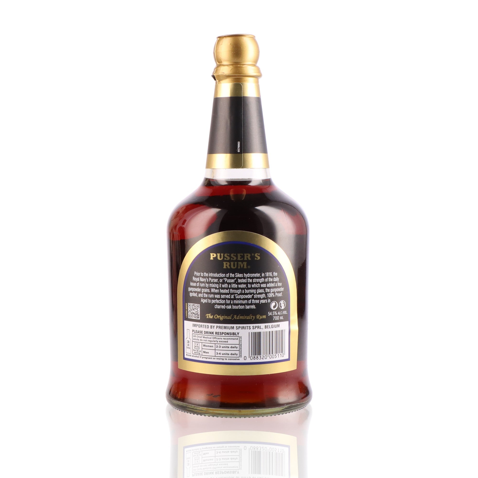 PUSSER'S - Gunpowder Rum - 54,5%