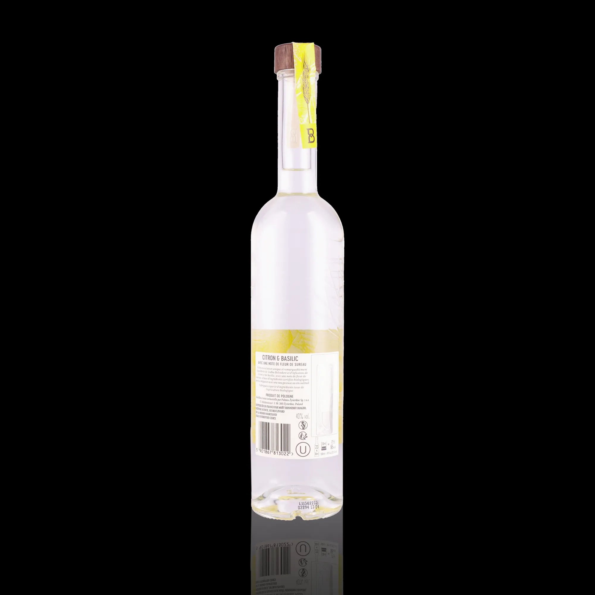 BELVEDERE - Organic Infusion Citron & Basilic - 40%