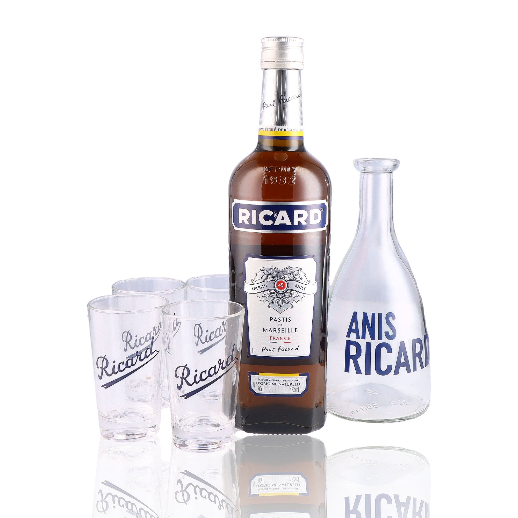 RICARD - Coffret 4 verres - 45%