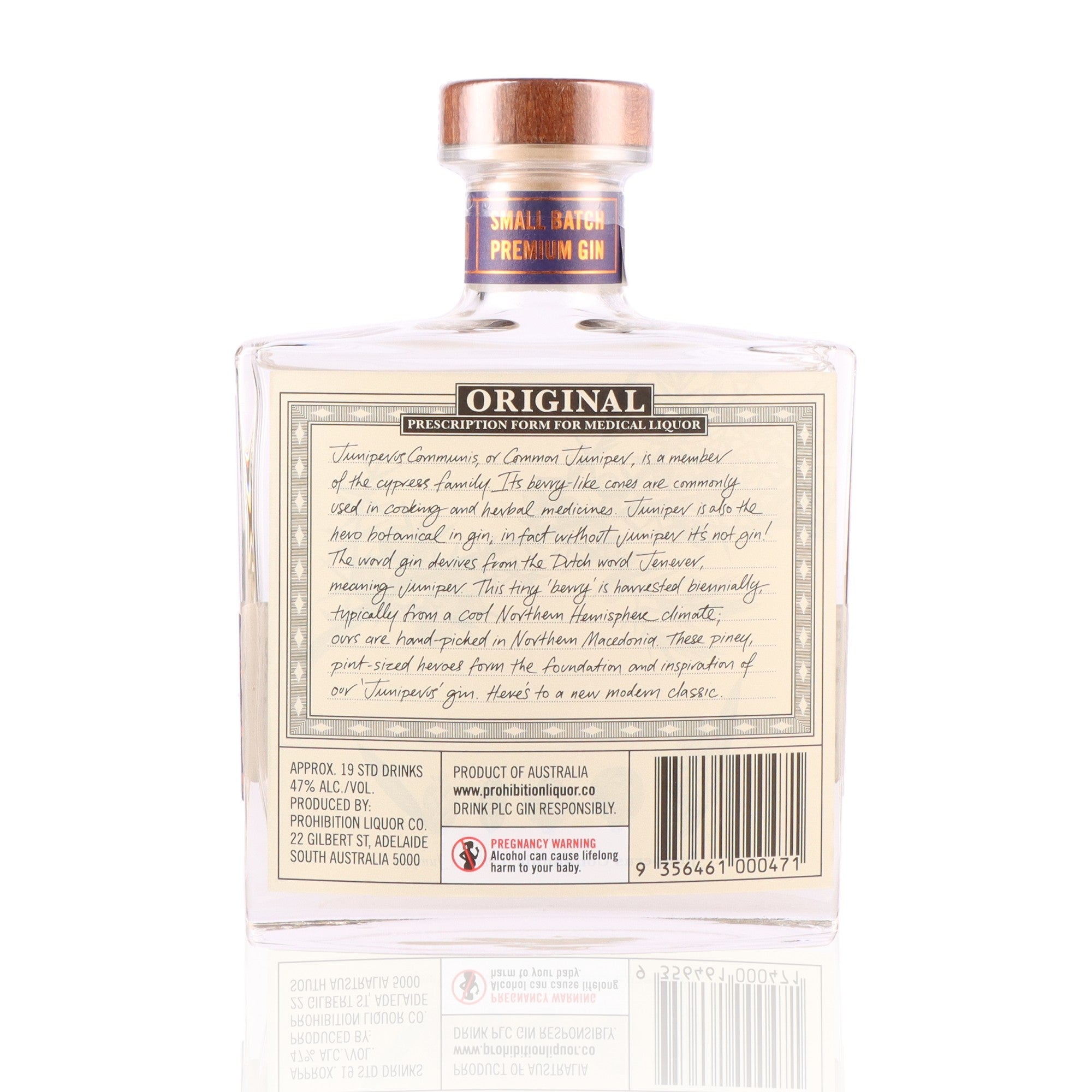 PROHIBITION - Juniperus Gin - 47%