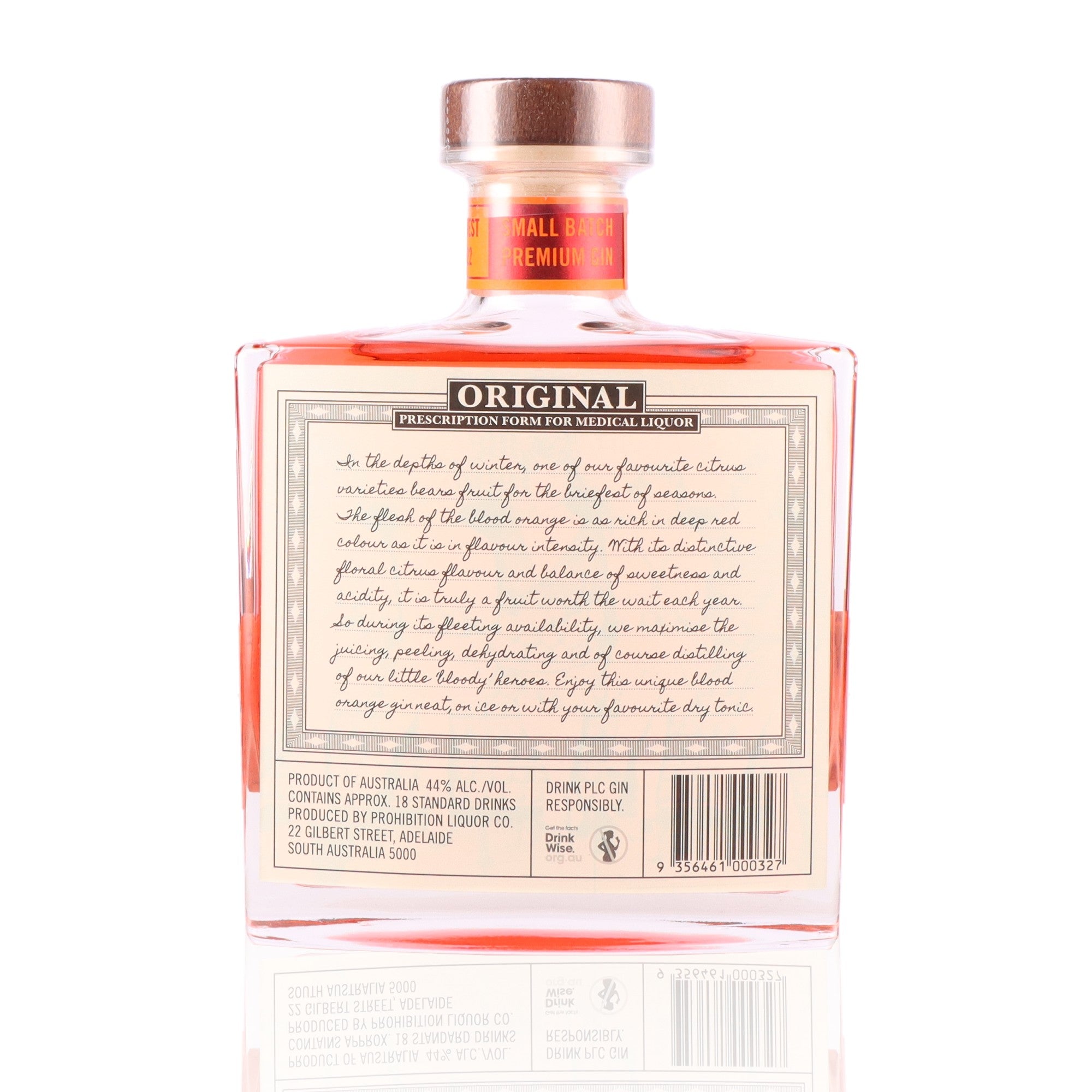 PROHIBITION - Blood Orange Gin - 44%
