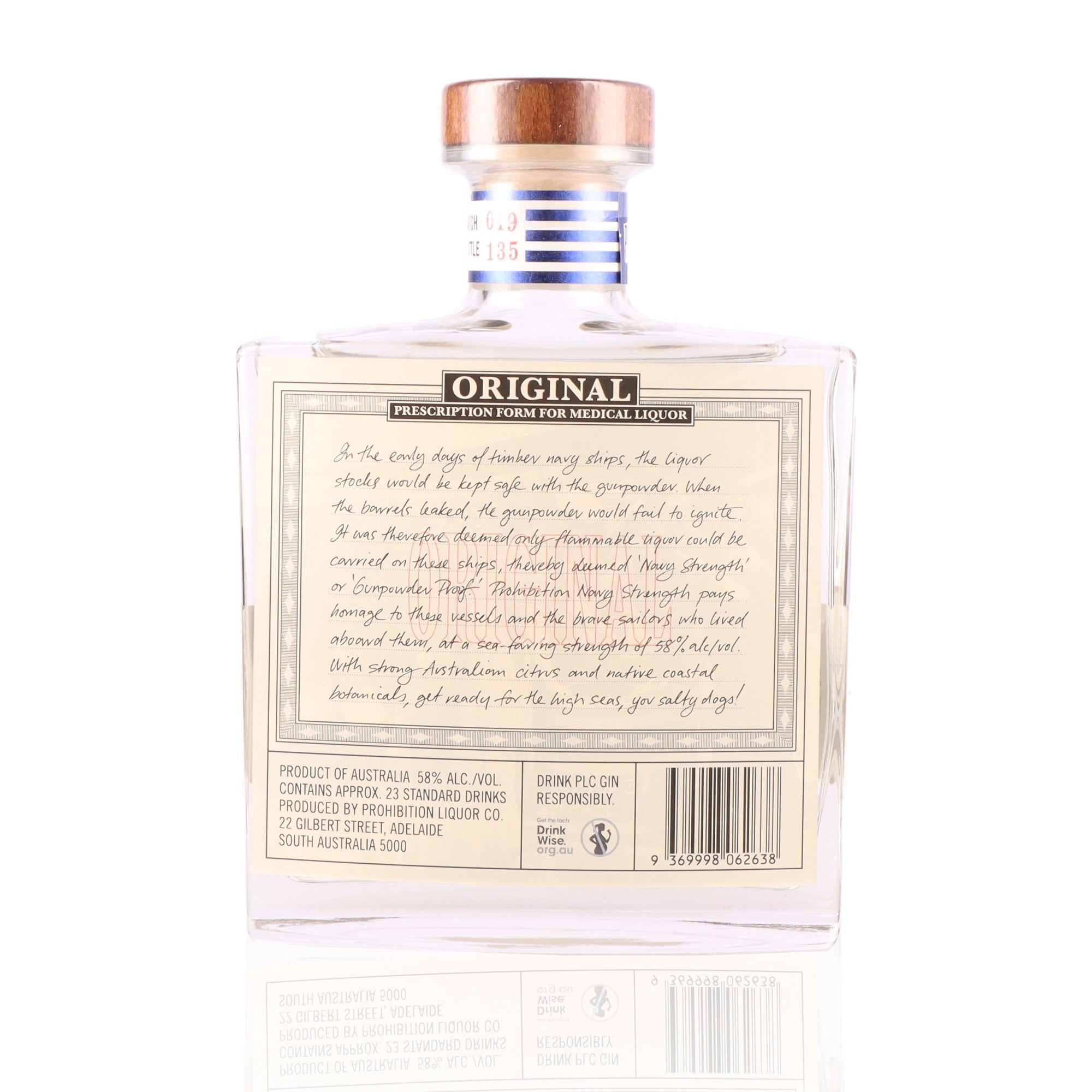 PROHIBITION - Navy Strength Gin - 58%