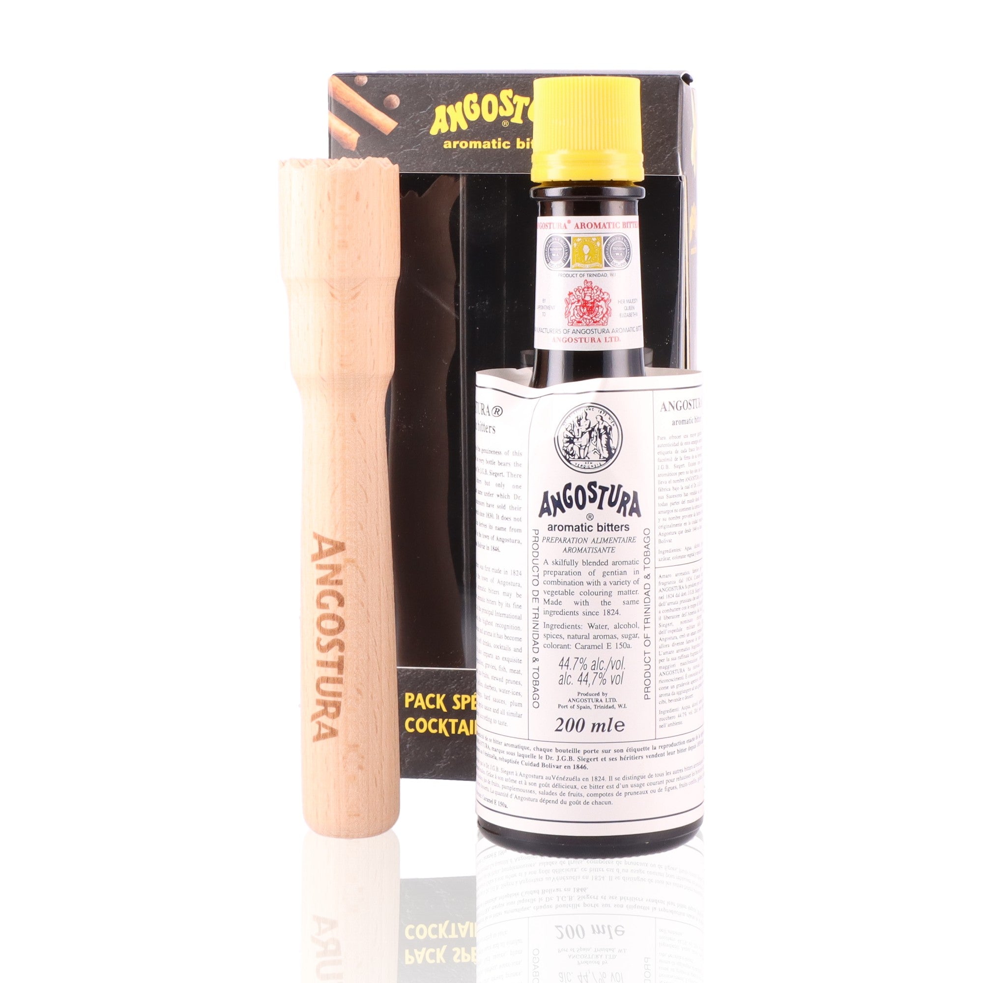 ANGOSTURA - Coffret Aromatic Bitters + 1 Pilon en Bois - 44,7%