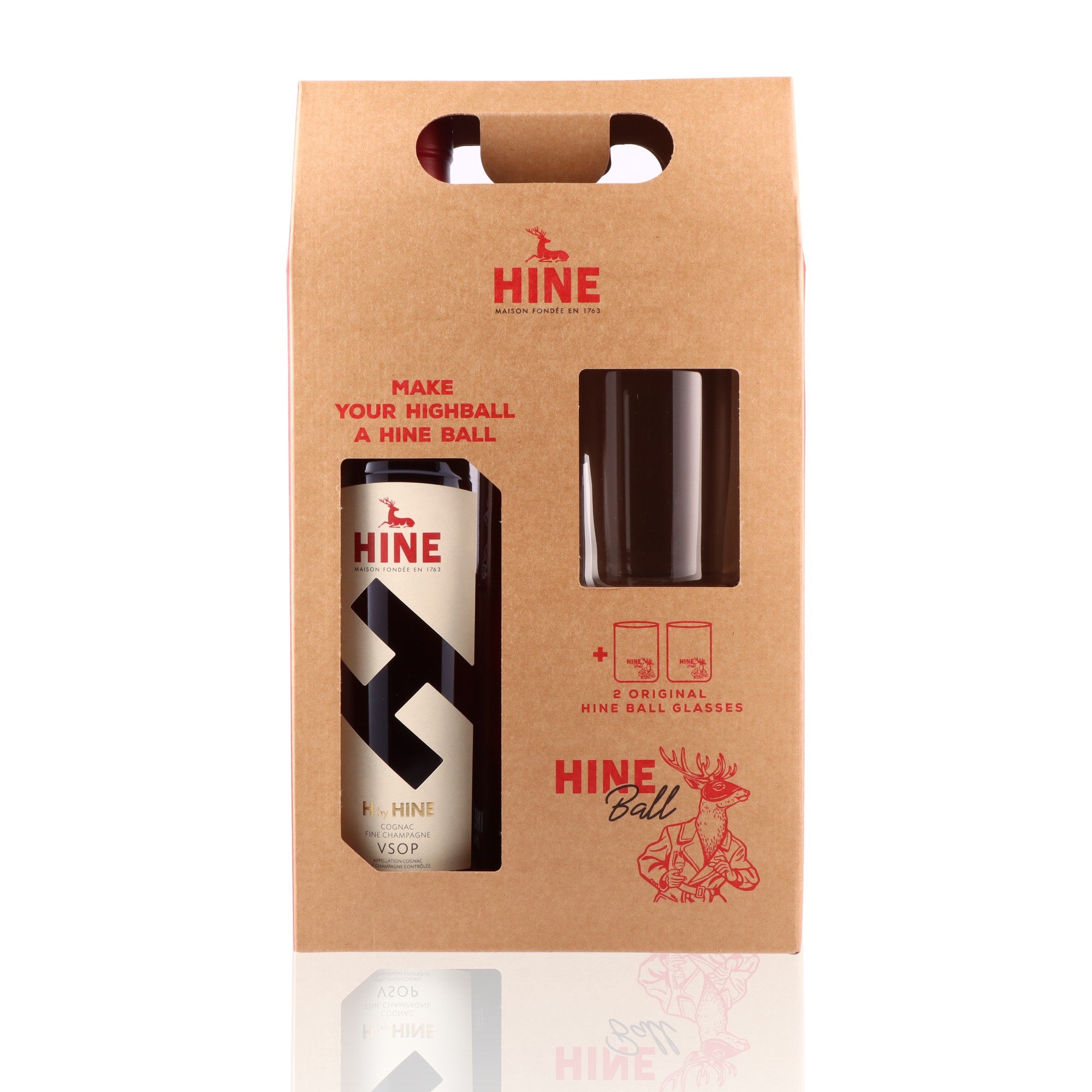 HINE - Coffret Hine Ball + 2 Verres - 40%