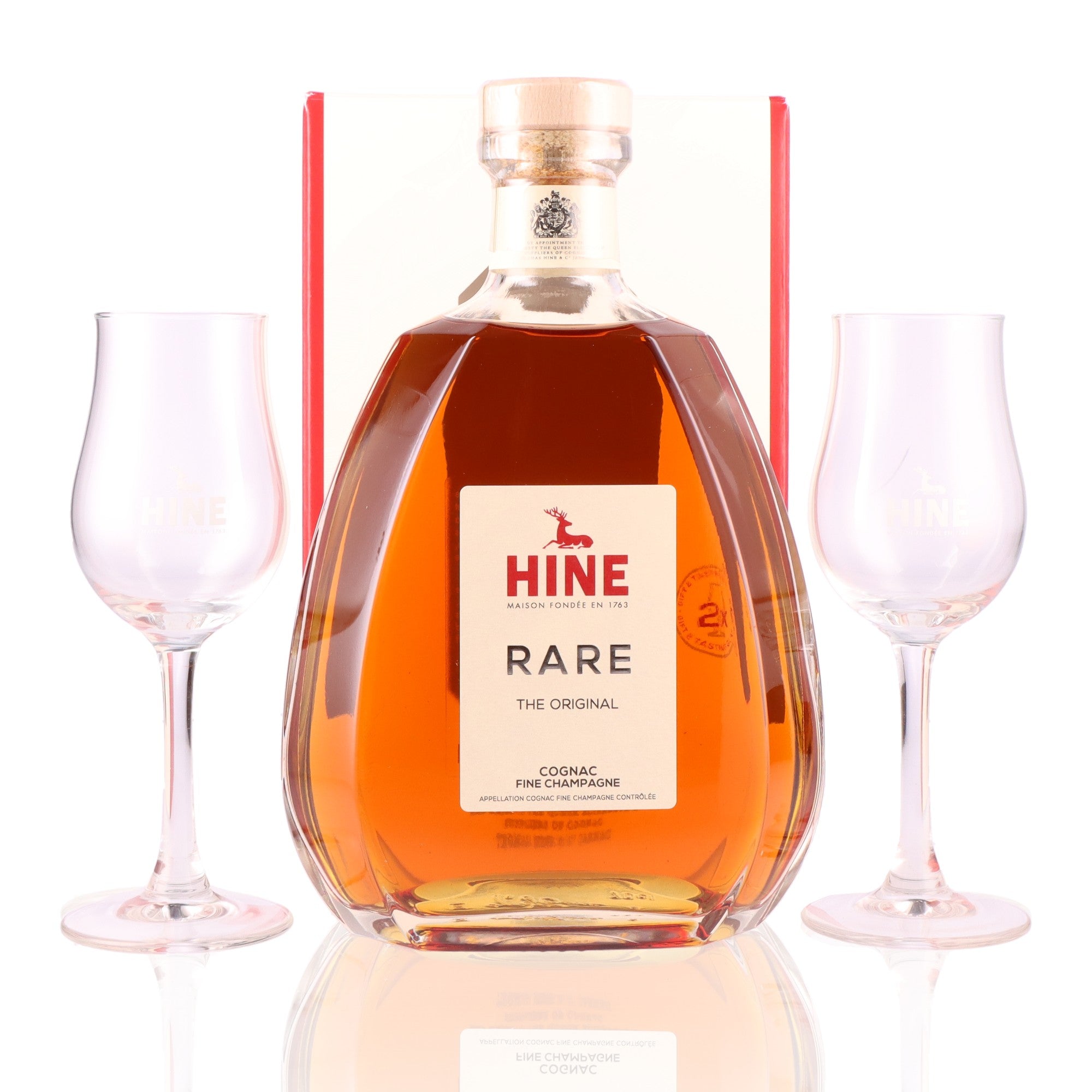 HINE - Coffret Rare + 2 Verres - 40%