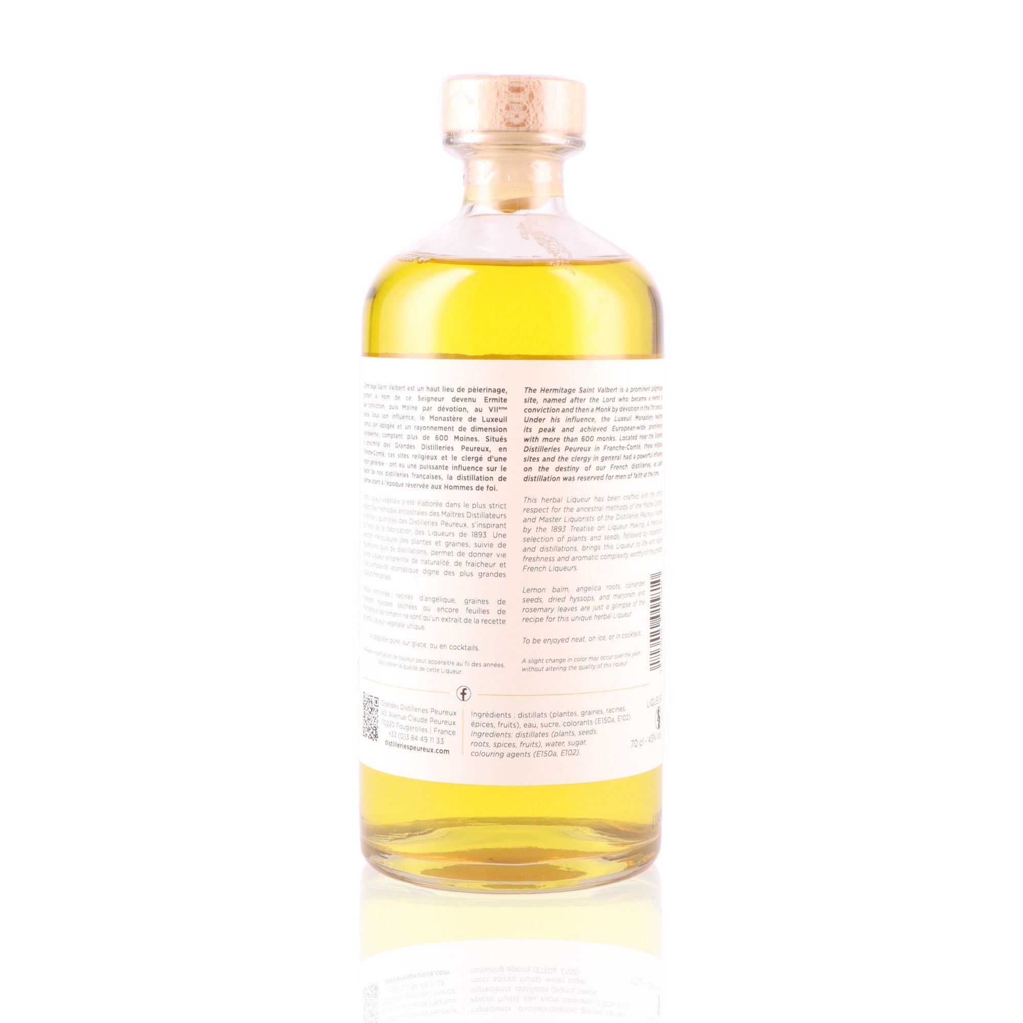L'ERMITAGE SAINT VALBERT - Liqueur Végétale Jaune - 43%