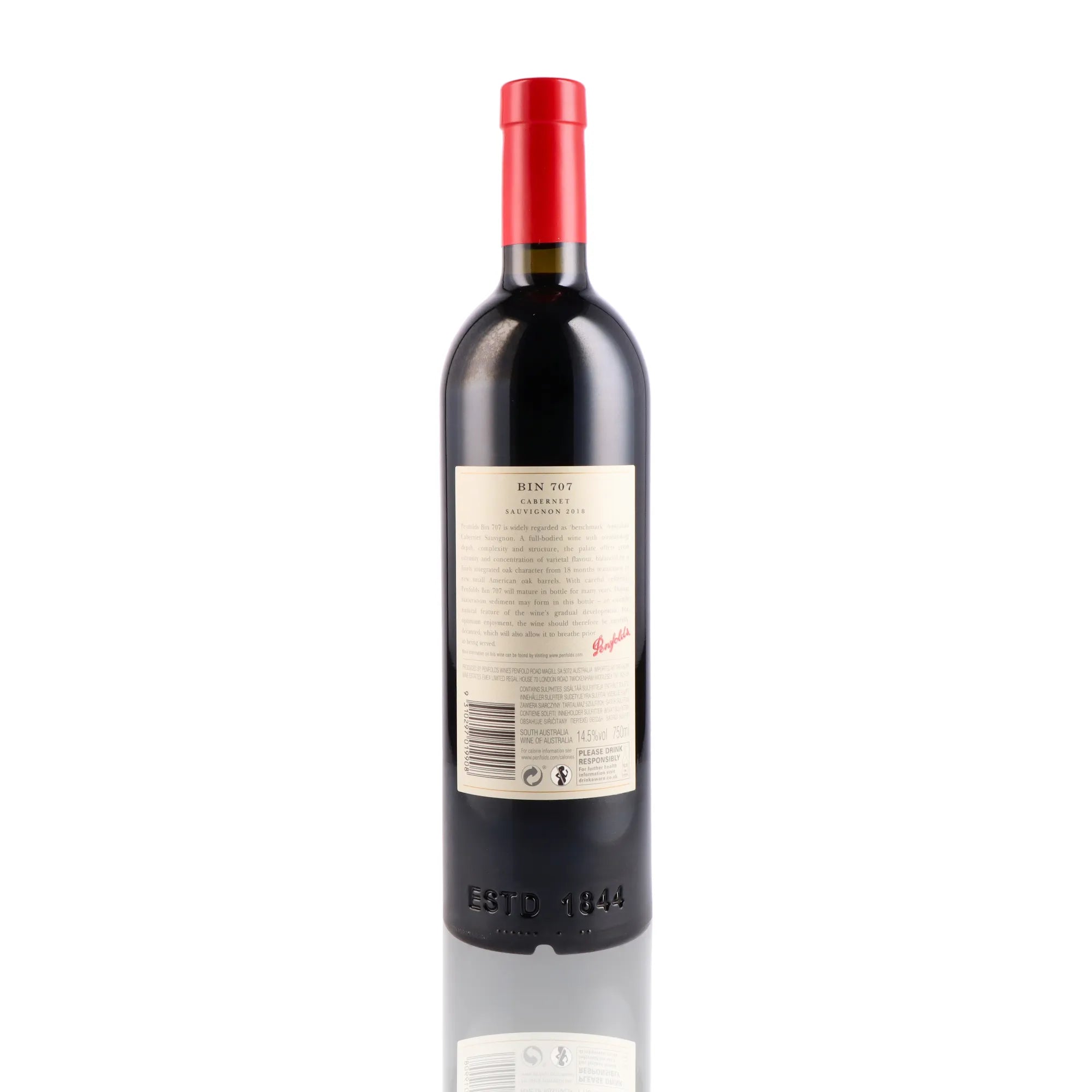 PENFOLDS - Bin 707 Cabernet Sauvignon 2018 - 14,5%
