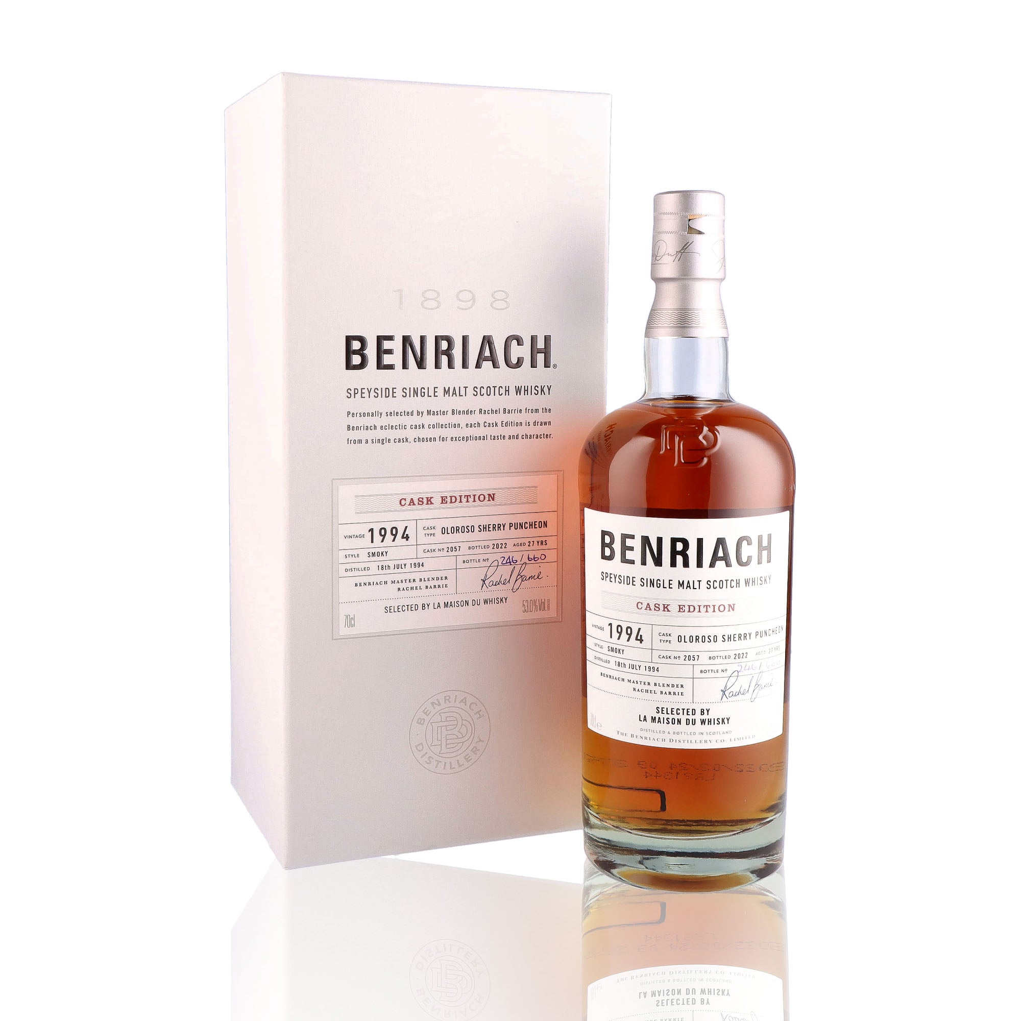 BENRIACH - 1994 27 ans First Fill Smoky Oloroso Puncheon - 53%