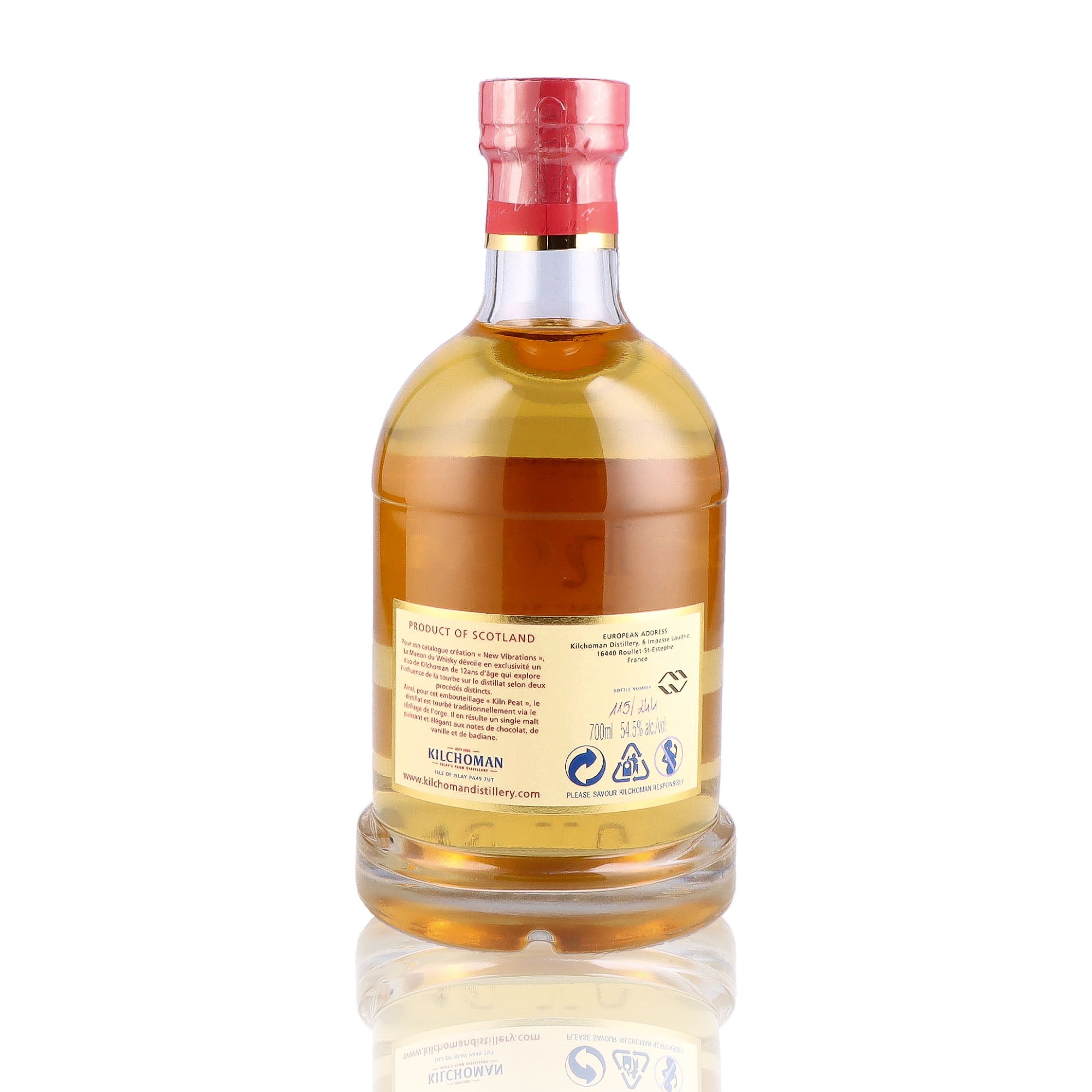 KILCHOMAN - 12 ans 100% Islay Kiln Peat - 54,5%