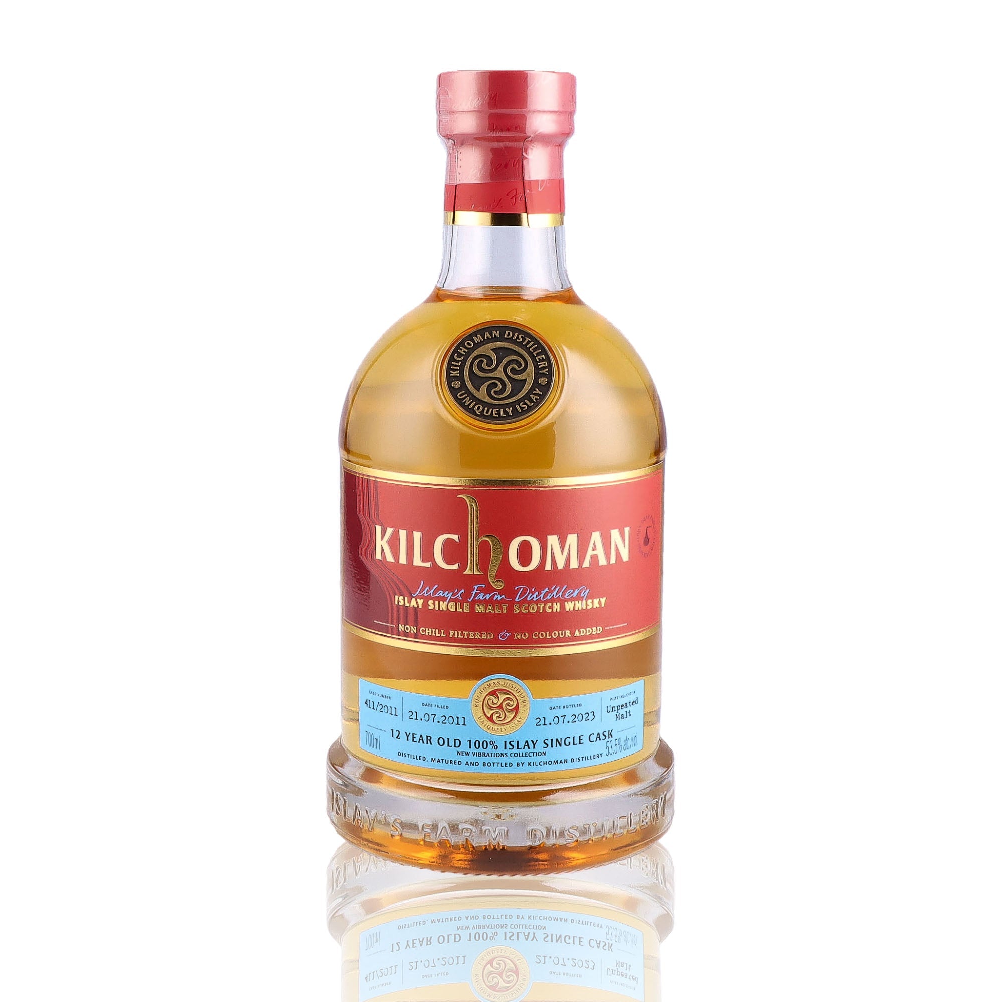KILCHOMAN - 12 ans 100% Islay Unpeated - 53,5%