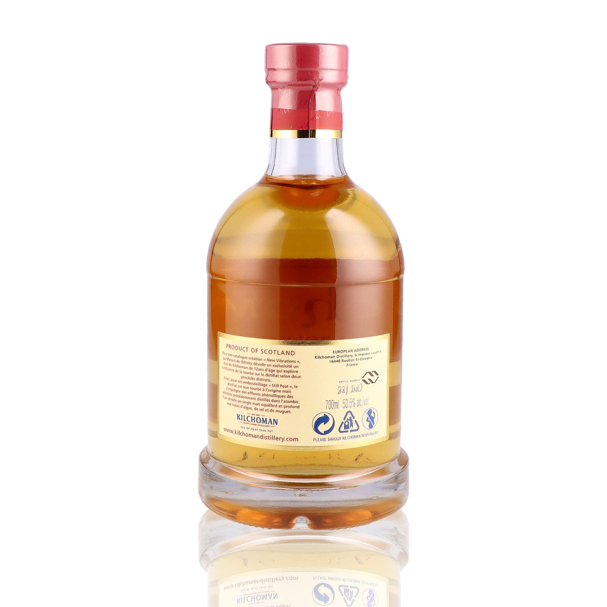 KILCHOMAN - 12 ans 100% Islay Unpeated - 53,5%