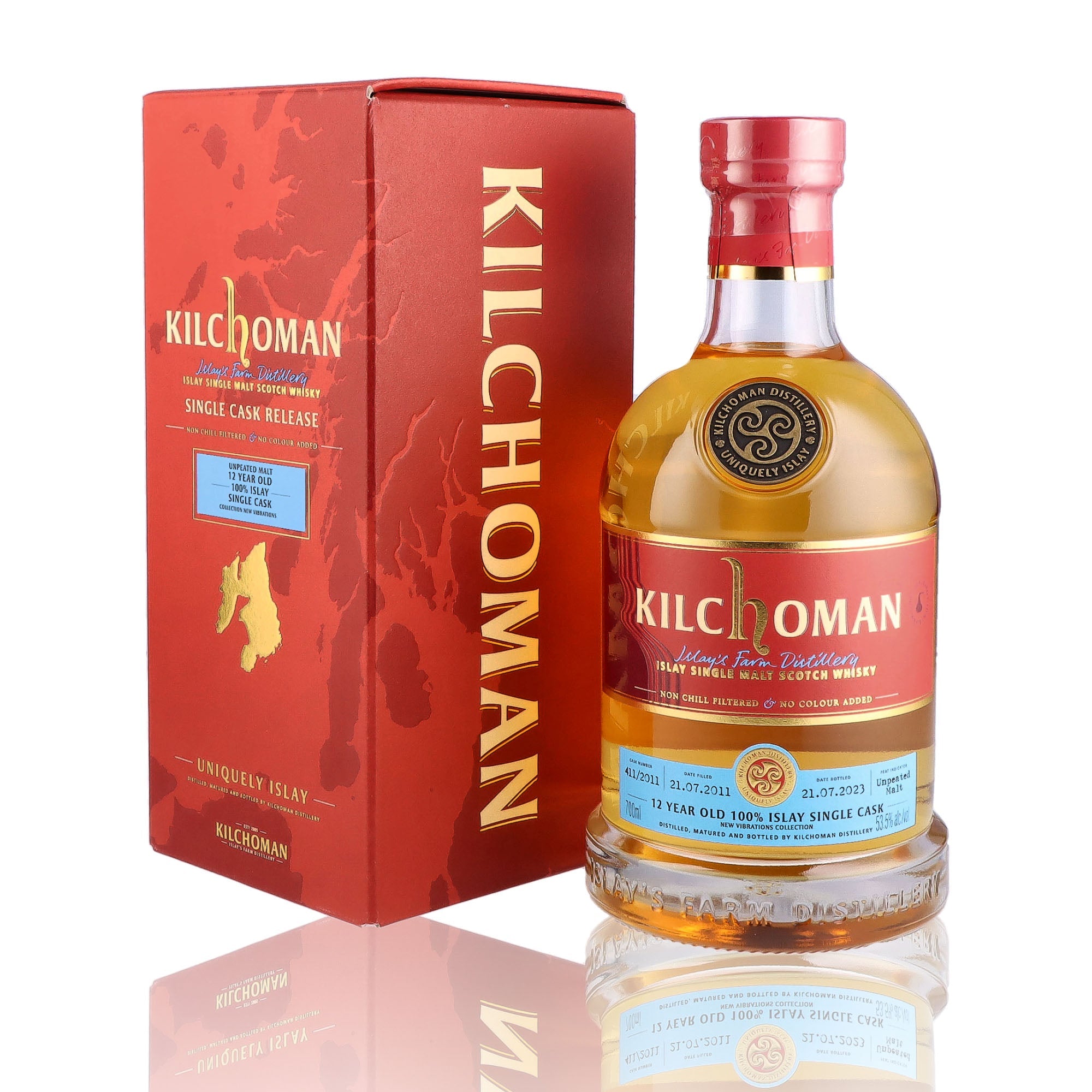 KILCHOMAN - 12 ans 100% Islay Unpeated - 53,5%