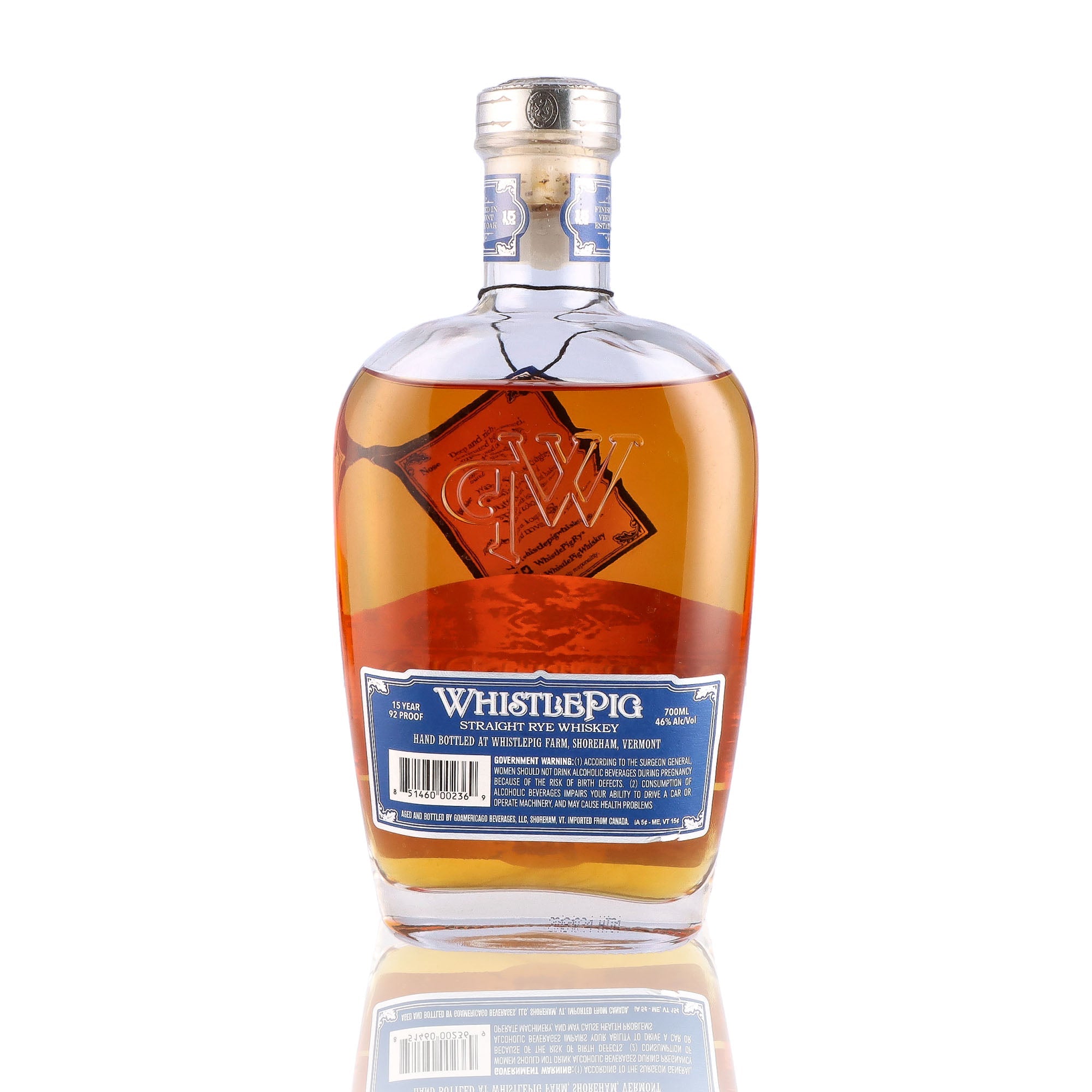 WHISTLEPIG - 15 ans Estate Oak Rye - 46%