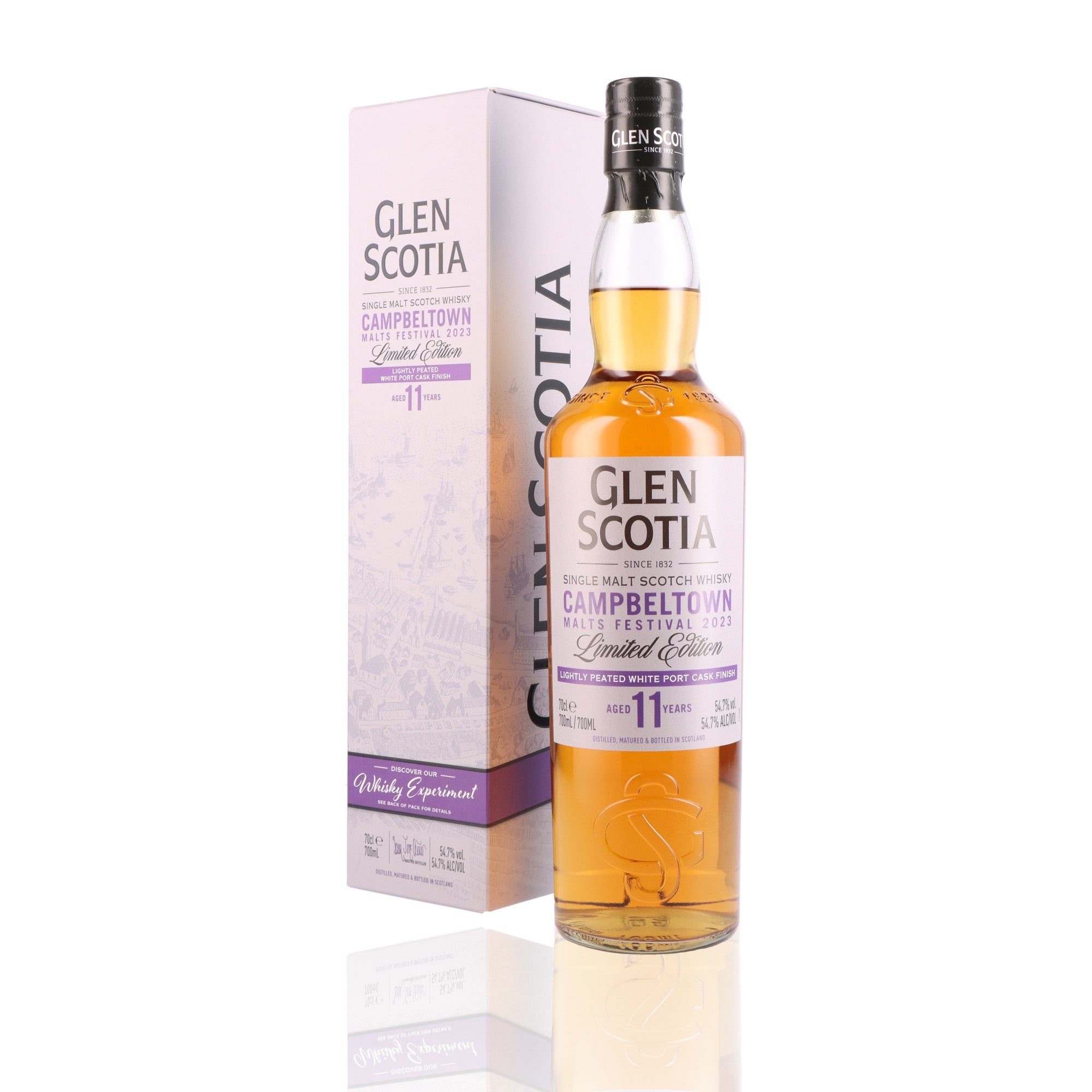 GLEN SCOTIA - 11 ans Peated White Port Finish 2023 - 54,7%