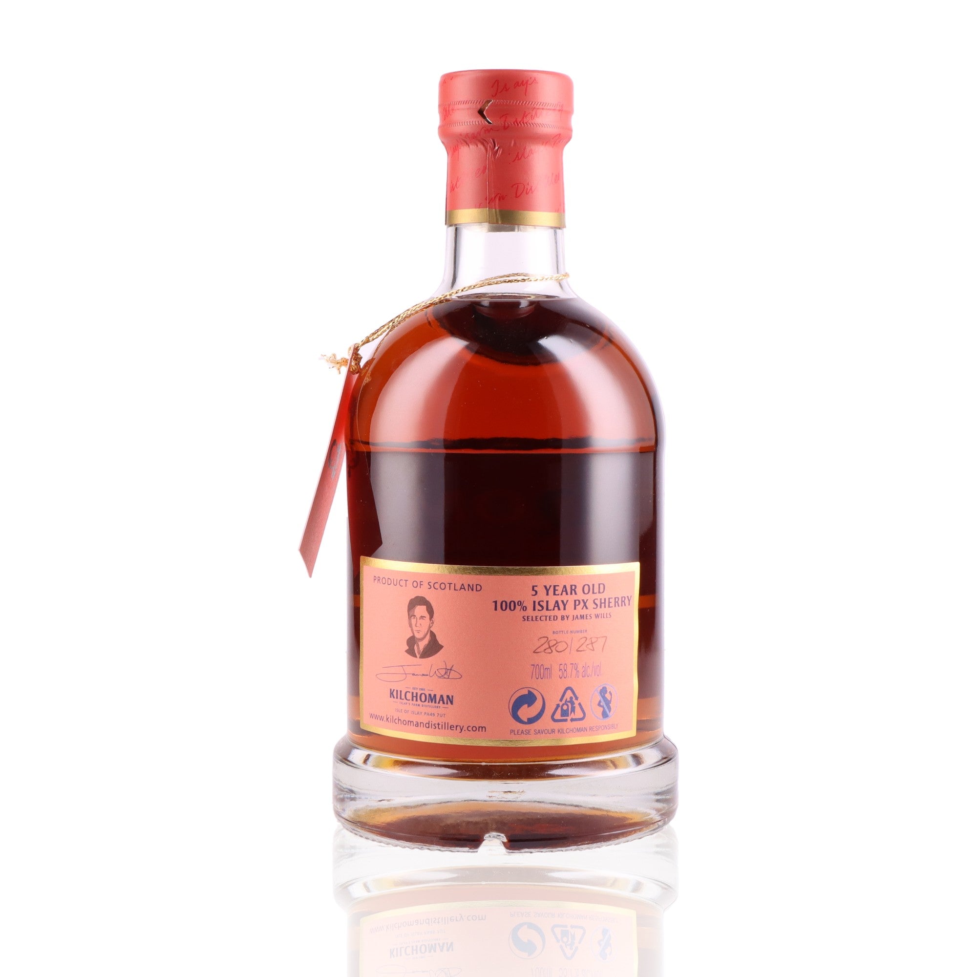 KILCHOMAN - 5 ans 100% Islay PX Sherry - 58,7%