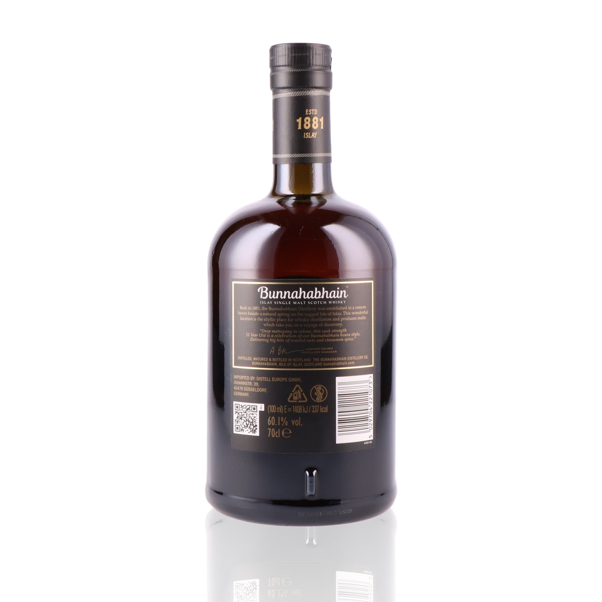 BUNNAHABHAIN - 12 ans Cask Strength - 60,1%