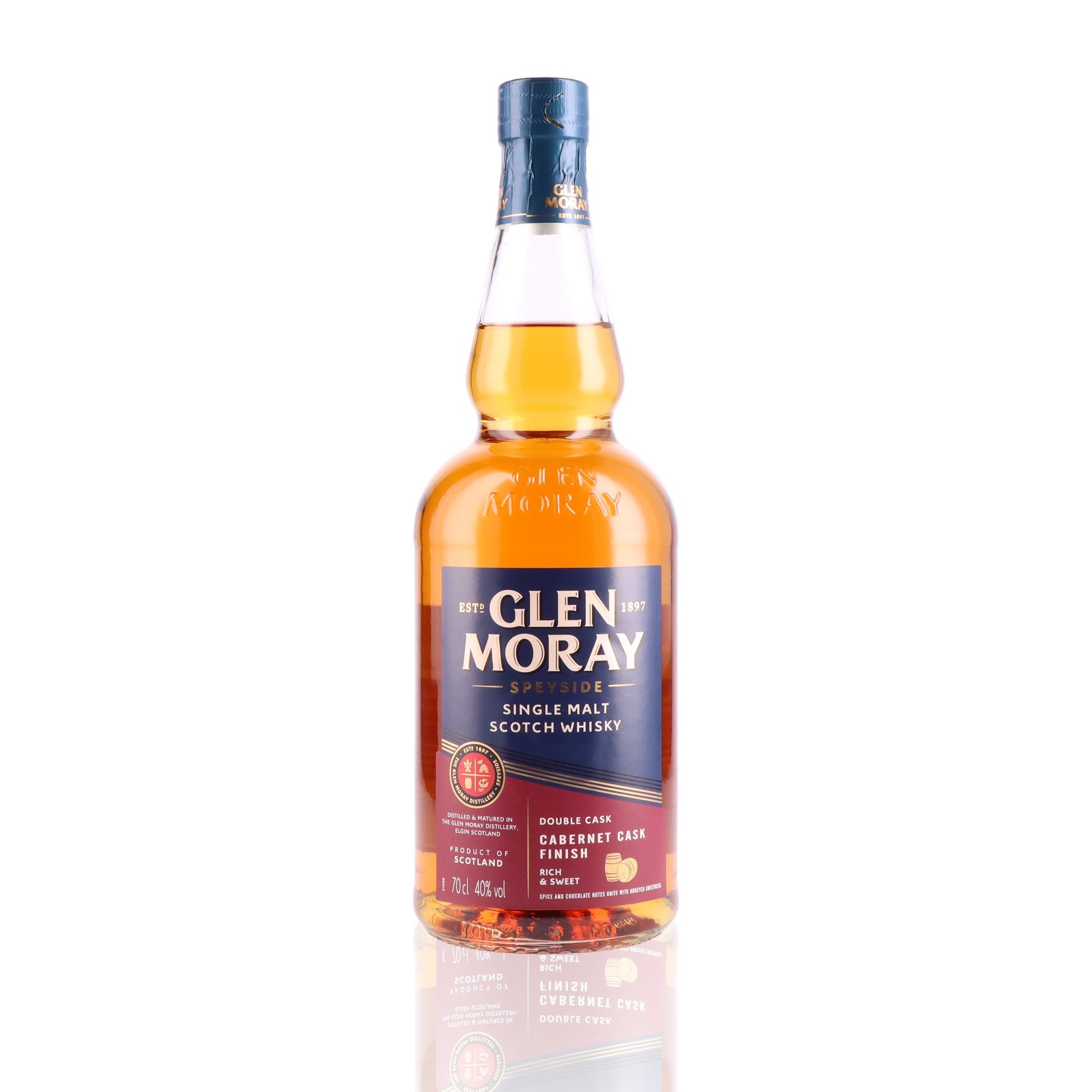 GLEN MORAY - The Explorer Cabernet Cask Finish - 40%