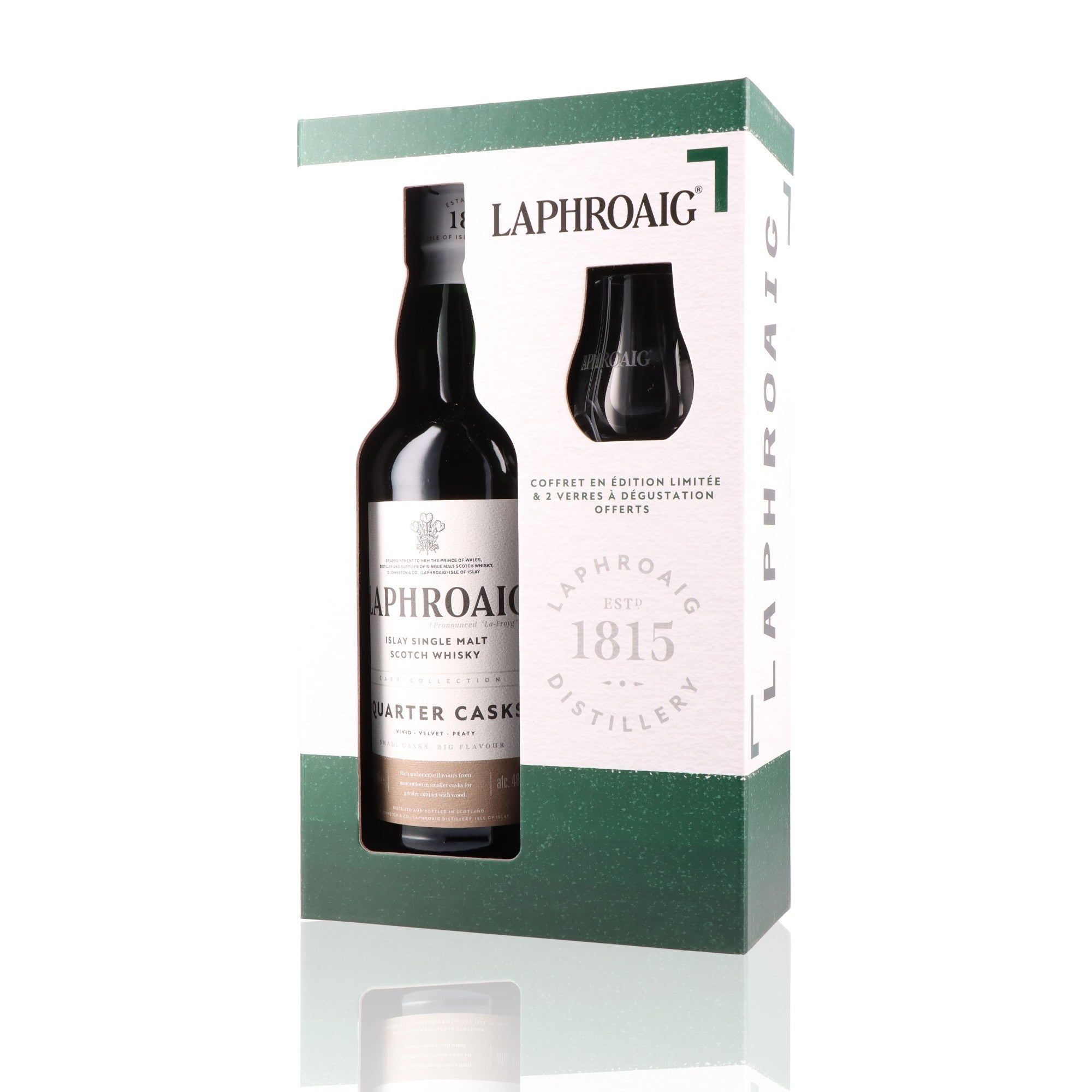 LAPHROAIG - Coffret Quarter Cask + 2 Verres - 48%
