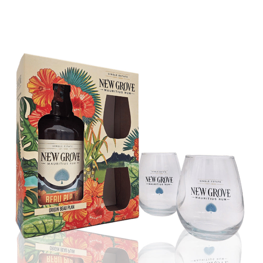 NEW GROVE - Coffret Beau Plan + 2 verres - 40%