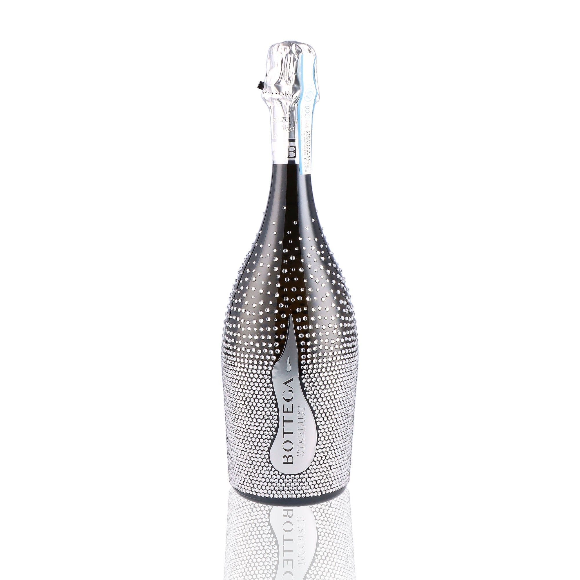 Une bouteille de prosecco de la marque Bottega, de type brut, nommée stardust.