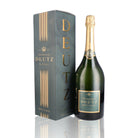 Une bouteille de champagne de la marque Deutz, de type brut.