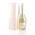 Une bouteille de champagne de la marque Perrier Jouët, de type blanc de blancs.