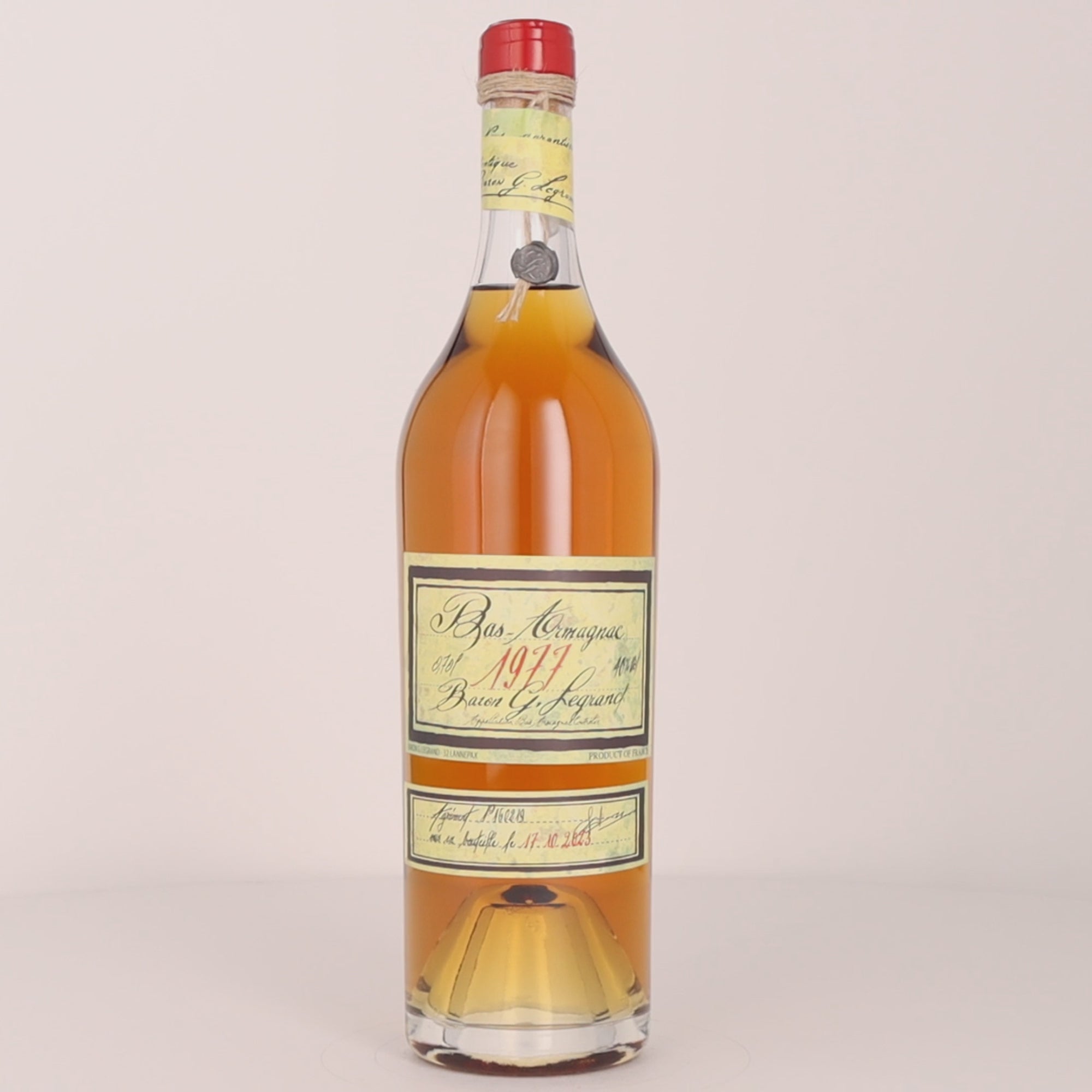 BARON GASTON LEGRAND - 1977 - 40% – Whisky Paris