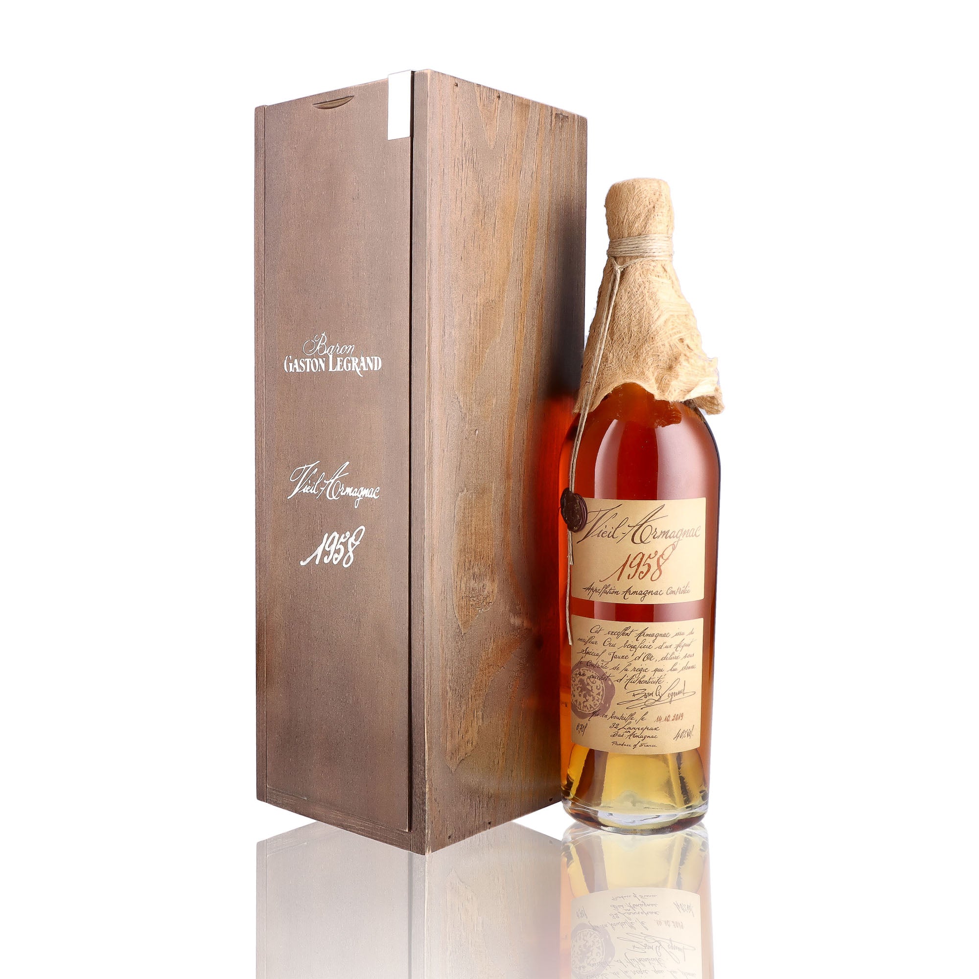 Vieil Armagnac BARON GASTON LEGRAND 1958 40% – Whisky Paris