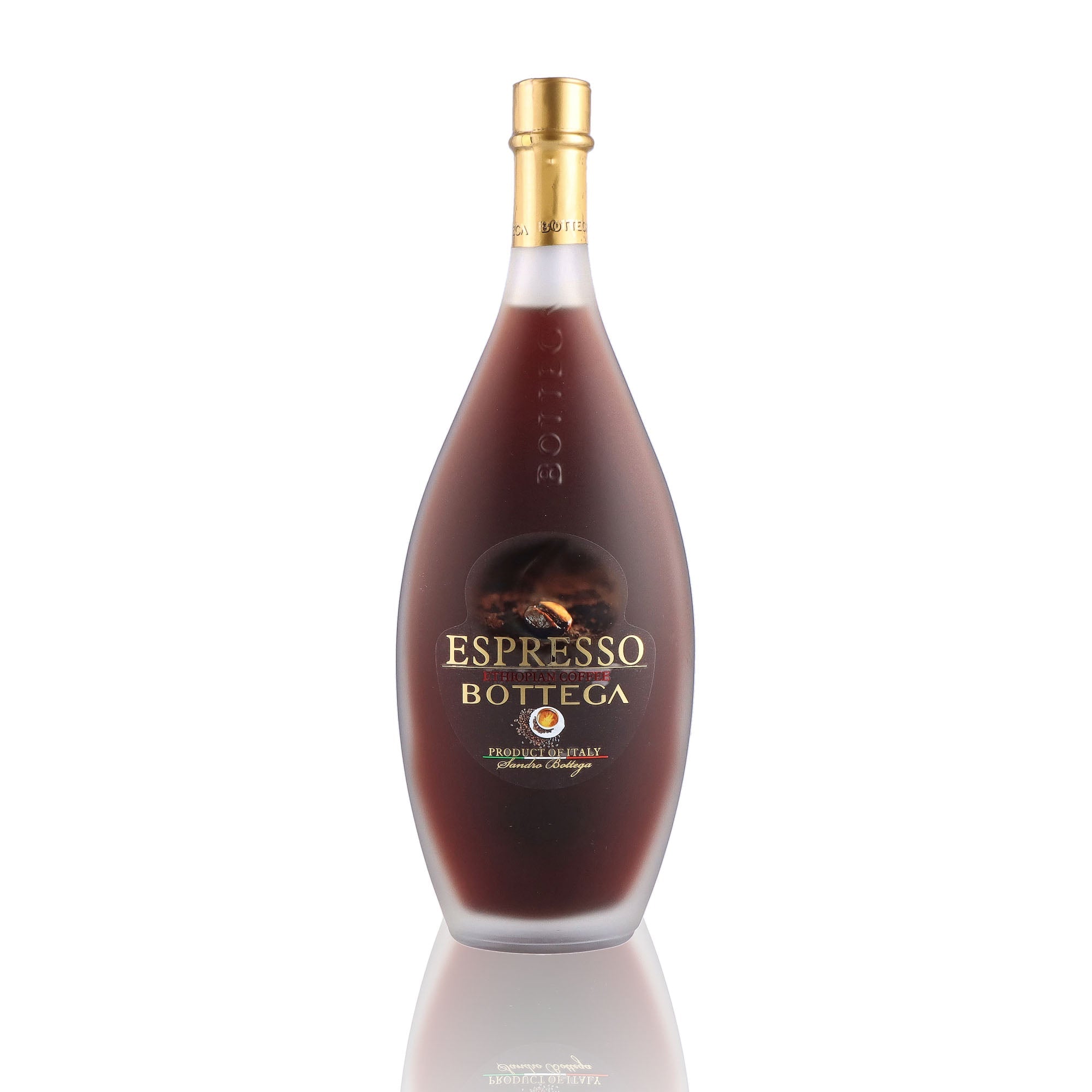 Une bouteille de Liqueur, de la marque Bottega, nommée Espresso.