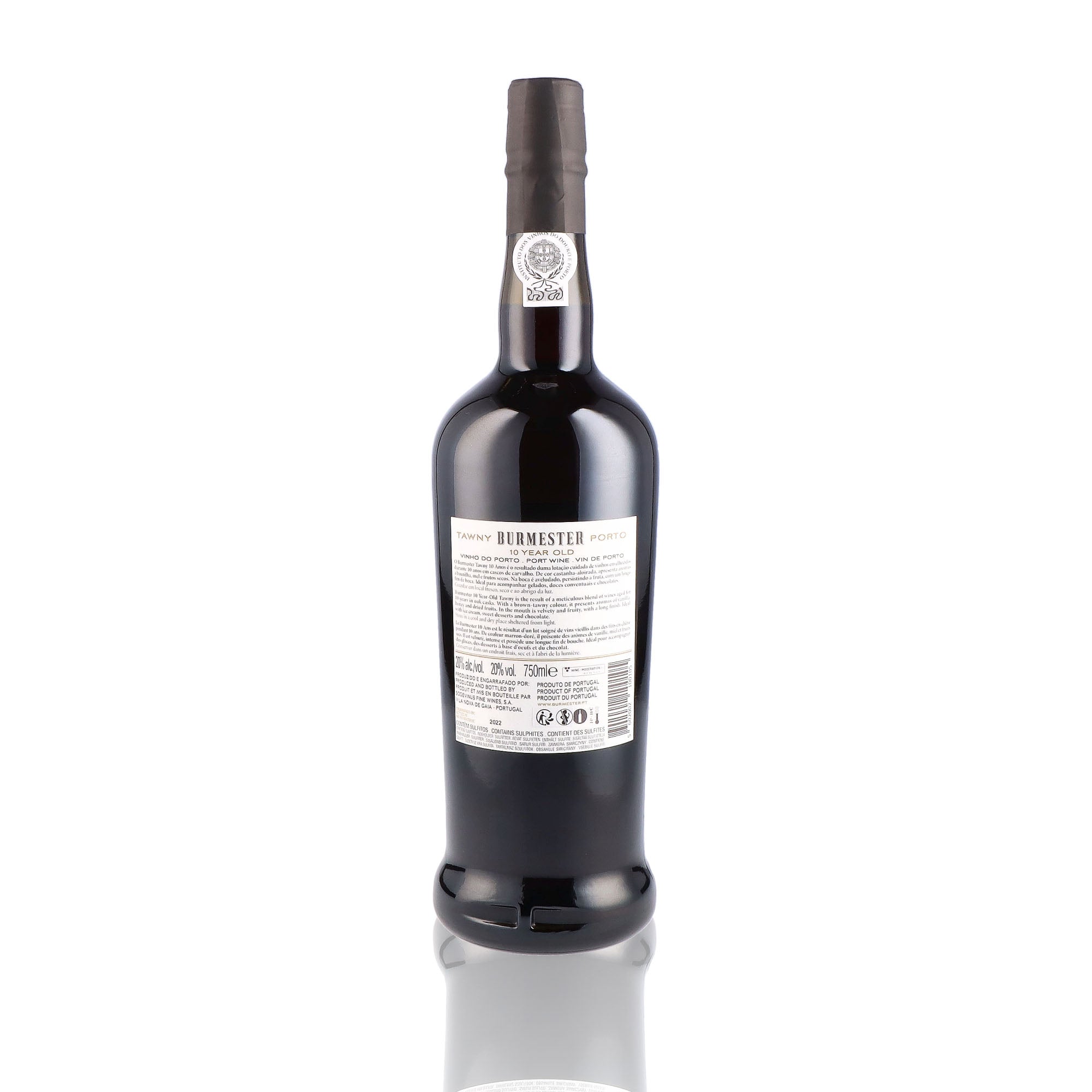 Une bouteille de Porto, de la marque Burmester, nommée Tawny.