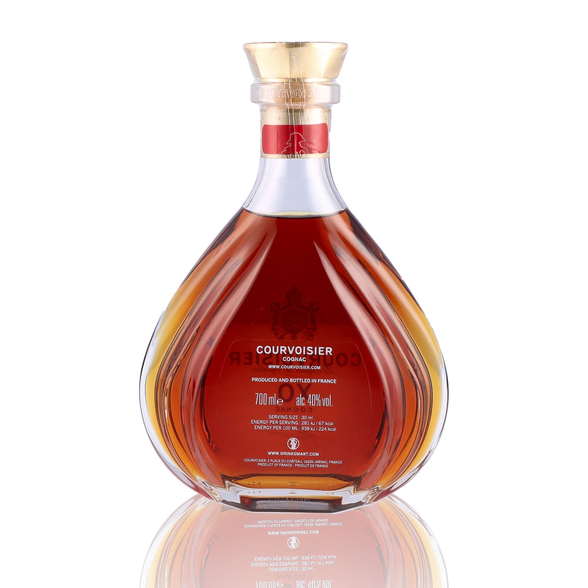 Une bouteille de Cognac, de la marque Courvoisier, nommée XO.