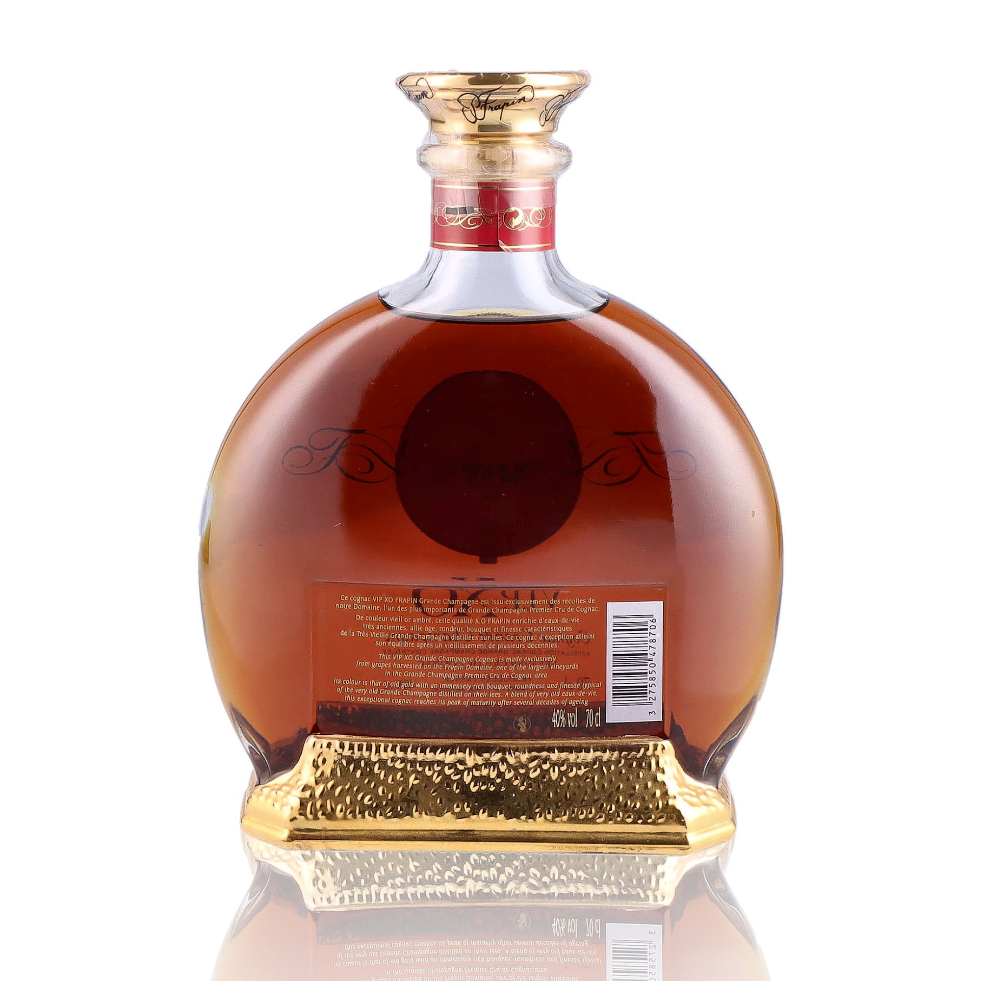 Une bouteille de Cognac, de la marque Frapin, nommée VIP XO.