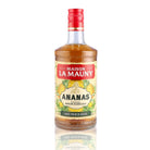 Une bouteille de liqueur de rhum, de la marque La Mauny, nommée Ananas.