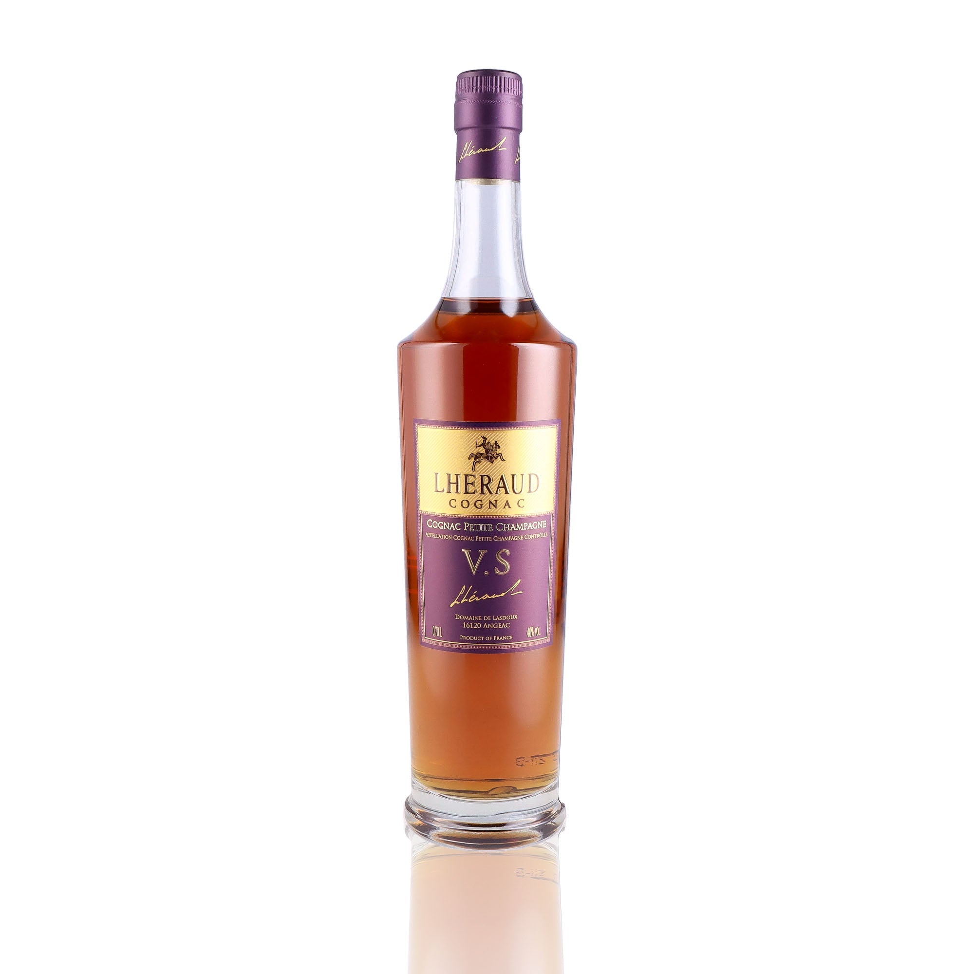 Une bouteille de Cognac, de la marque Lheraud, nommée VS Emotion.