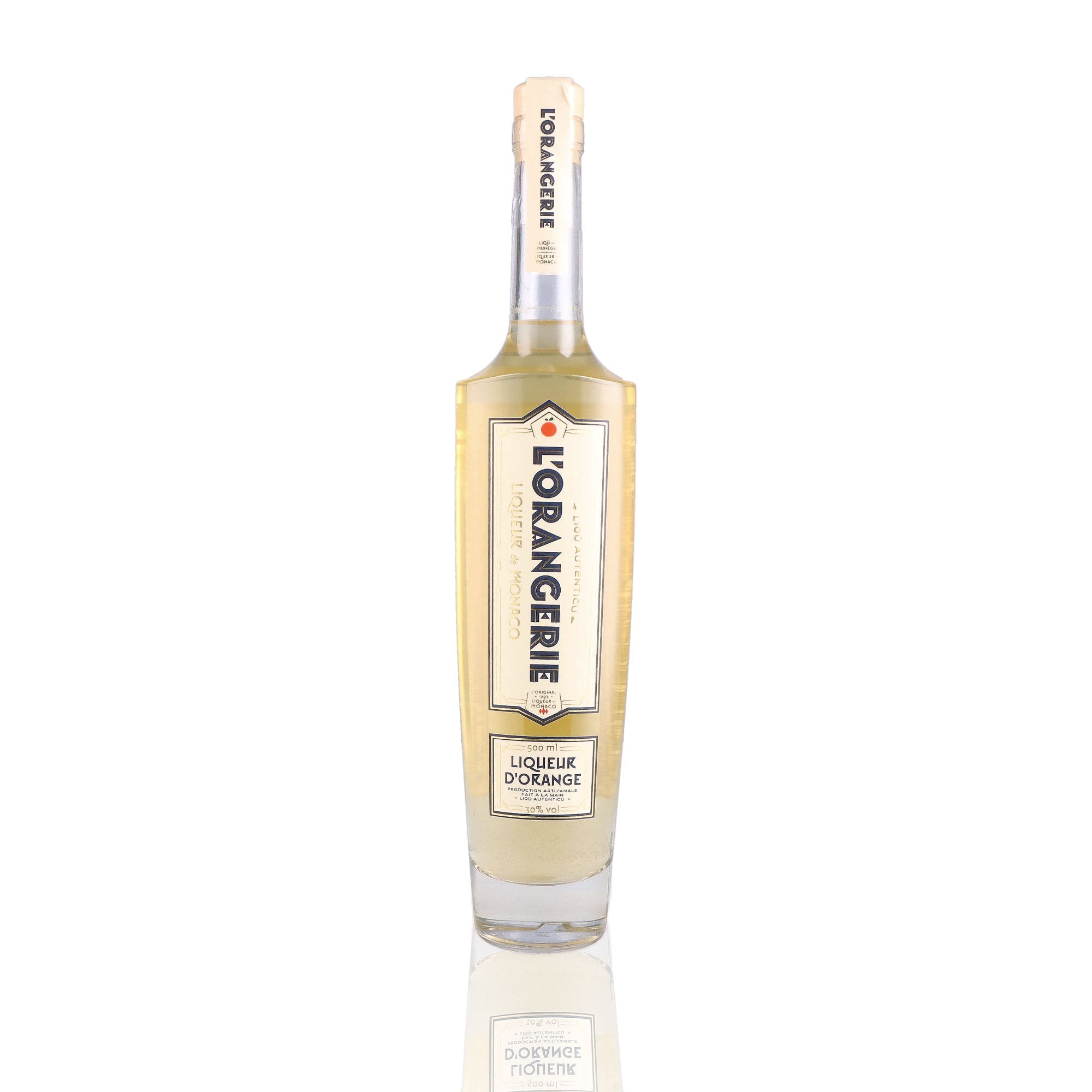 Une bouteille de Liqueur, de la marque Monaco, nommée L'Orangerie.