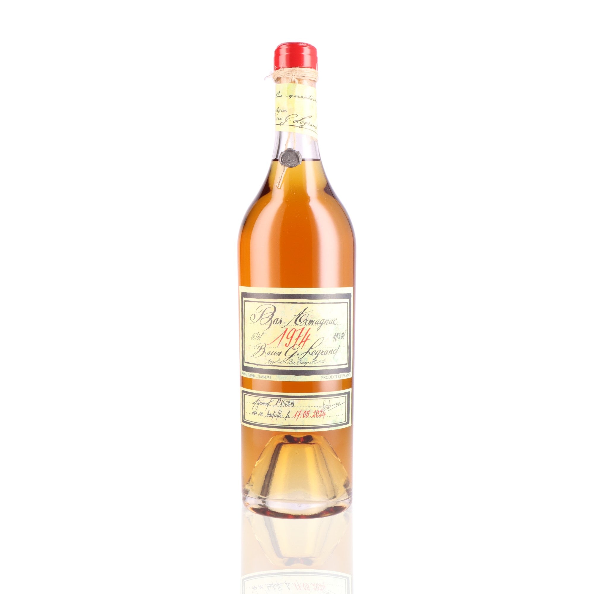 BARON GASTON LEGRAND - 1974 - 40% – Whisky Paris