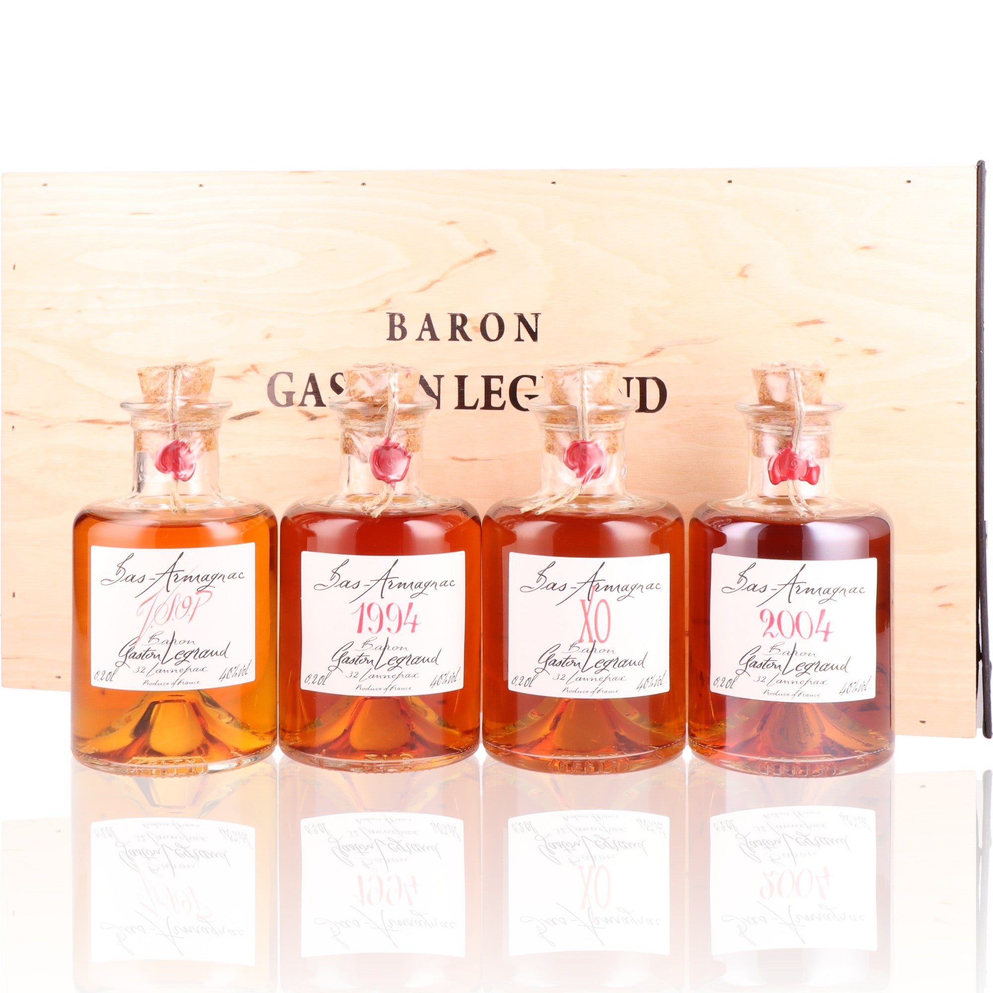 BARON GASTON LEGRAND - Flacons Apotheker VSOP / XO / 1994 / 2004 - 40%