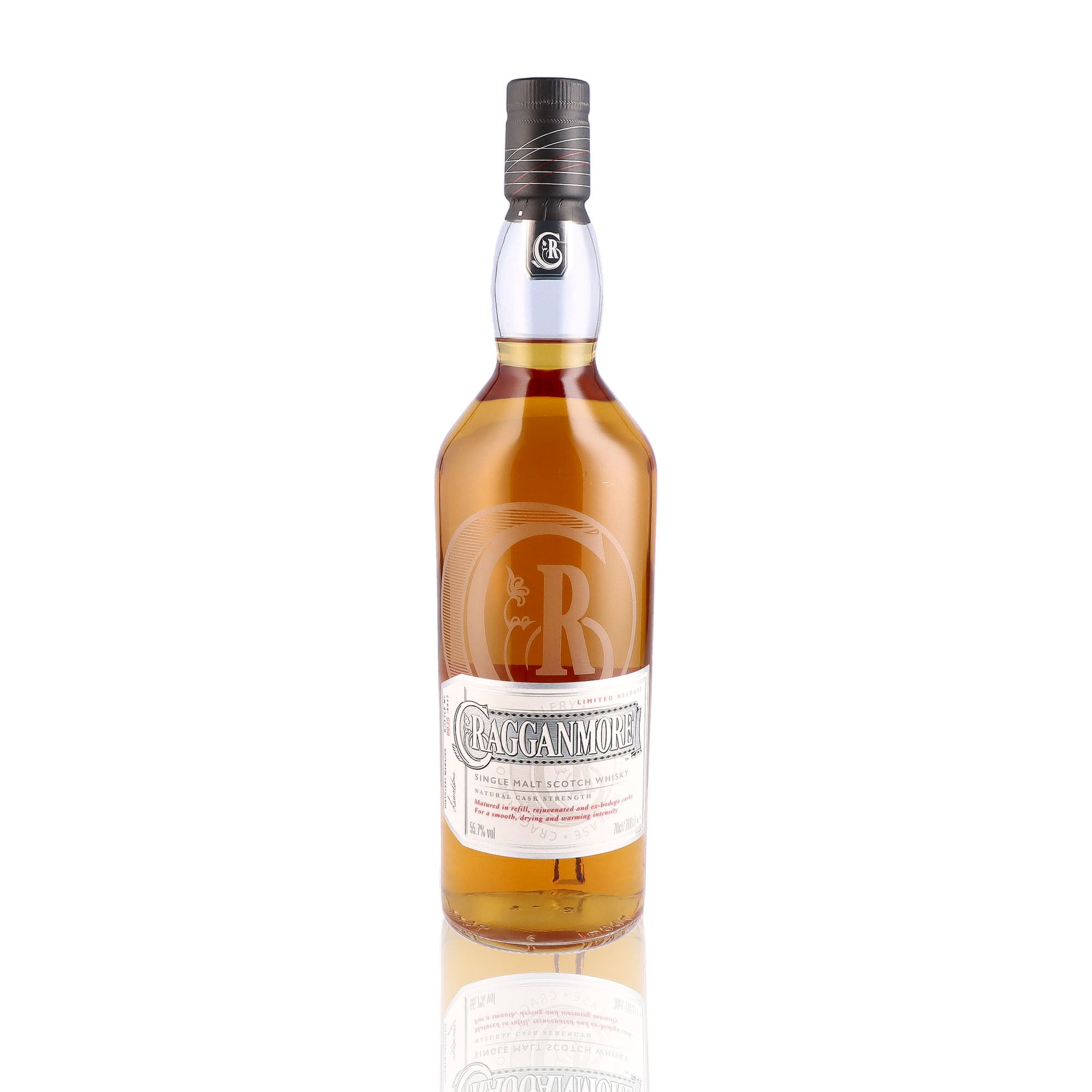 Une bouteille de Scotch Whisky Single Malt de la marque Cragganmore, nommée Limited Release