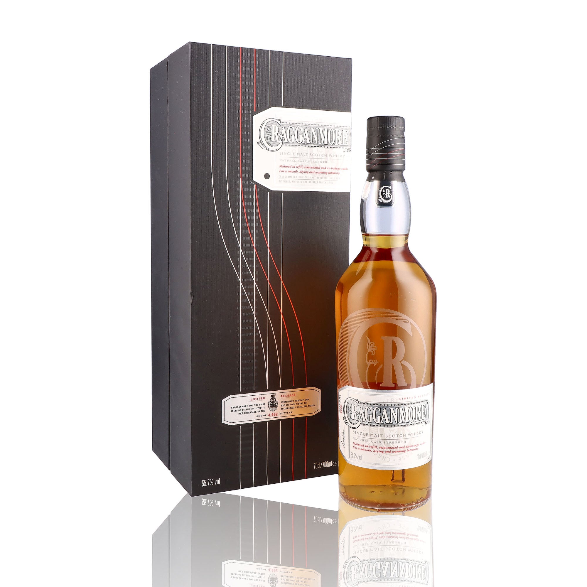 Une bouteille de Scotch Whisky Single Malt de la marque Cragganmore, nommée Limited Release