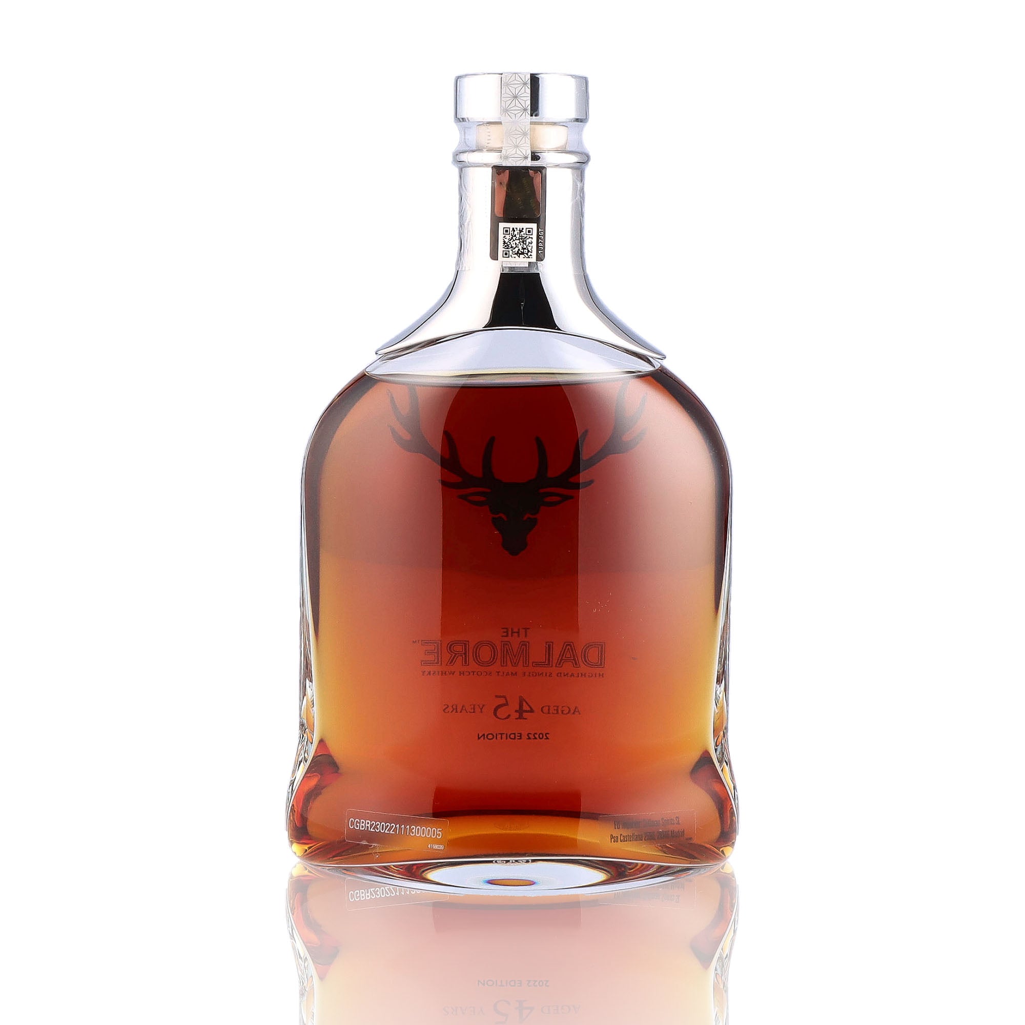 Une bouteille de Scotch Whisky Single Malt de la marque Dalmore, 45 as d'âge.