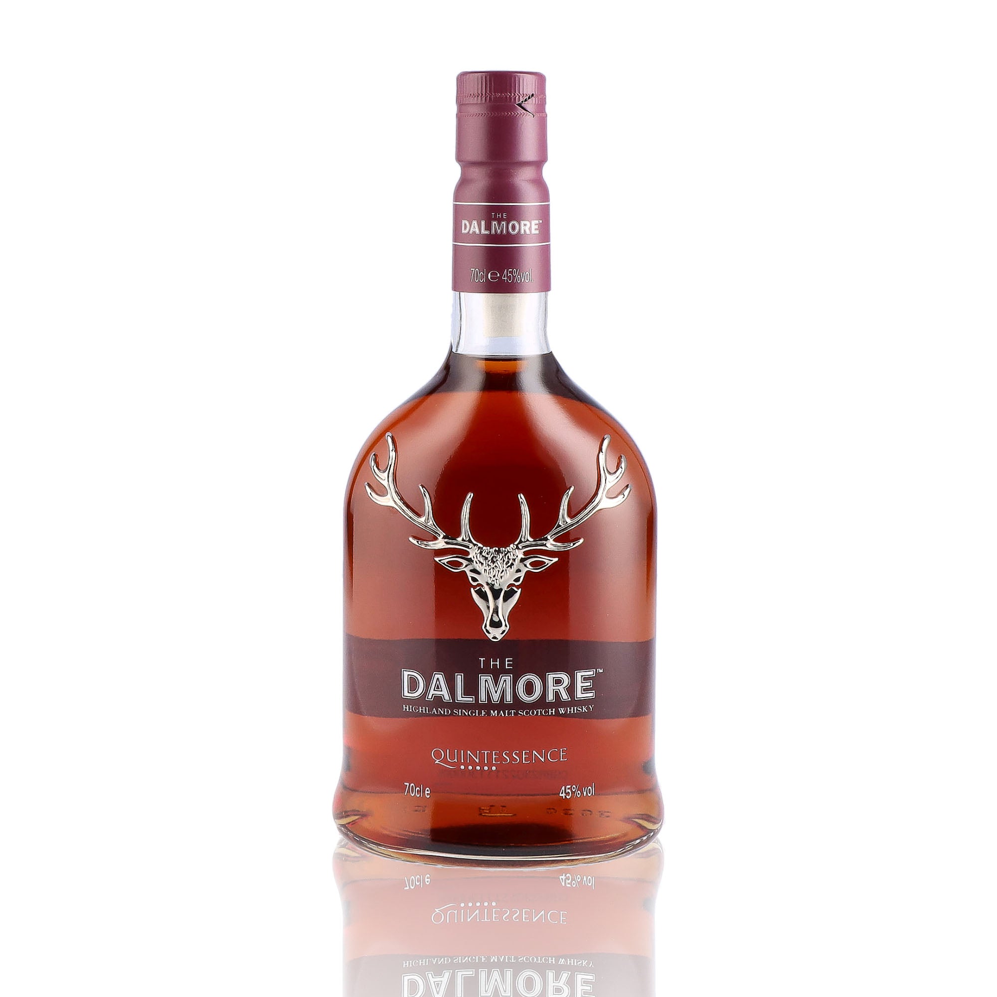 Une bouteille de Scotch Whisky Single Malt de la marque Dalmore, nommée Quintessence.