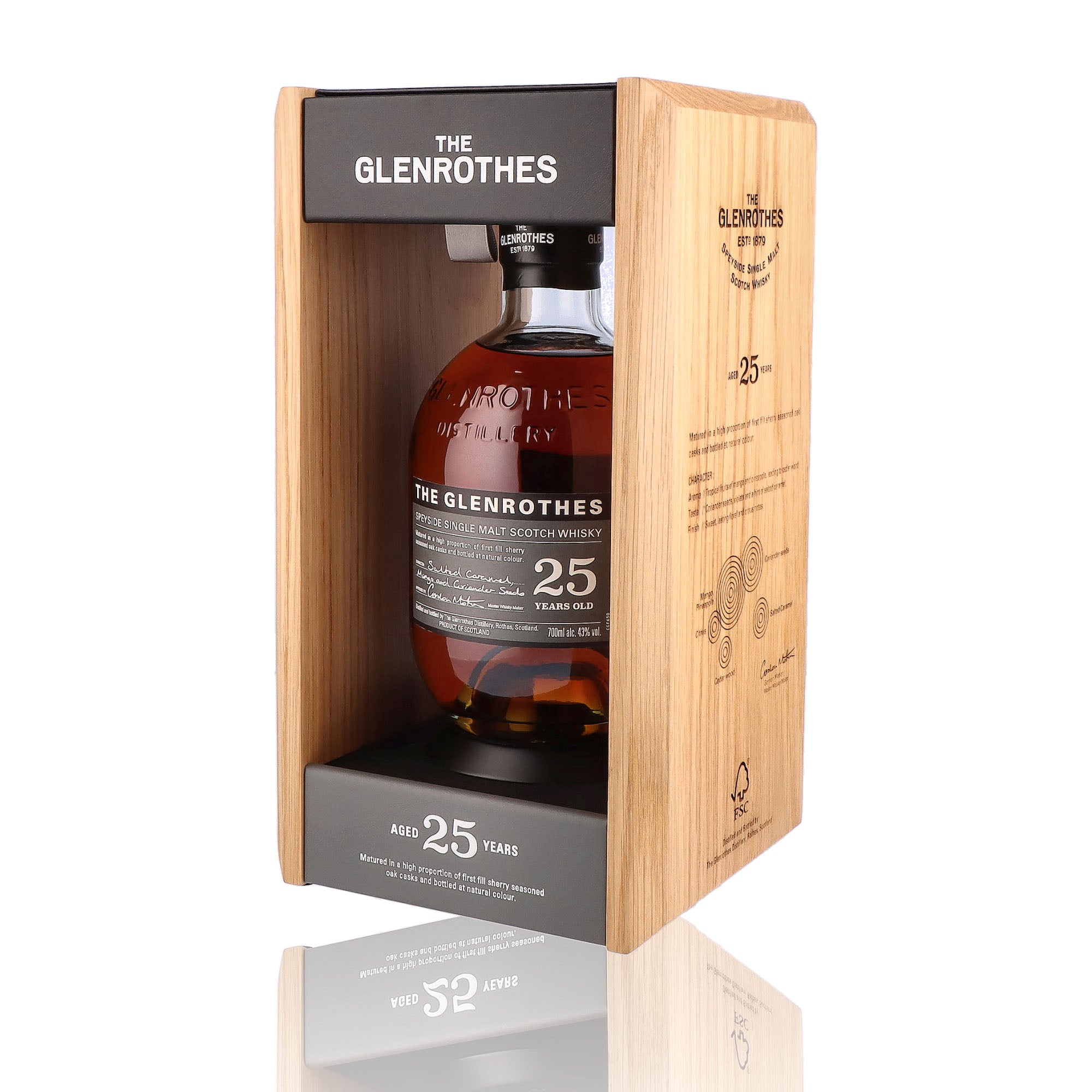 Une bouteille de Scotch Whisky Single Malt de la marque Glenrothes, 25 ans d'âge